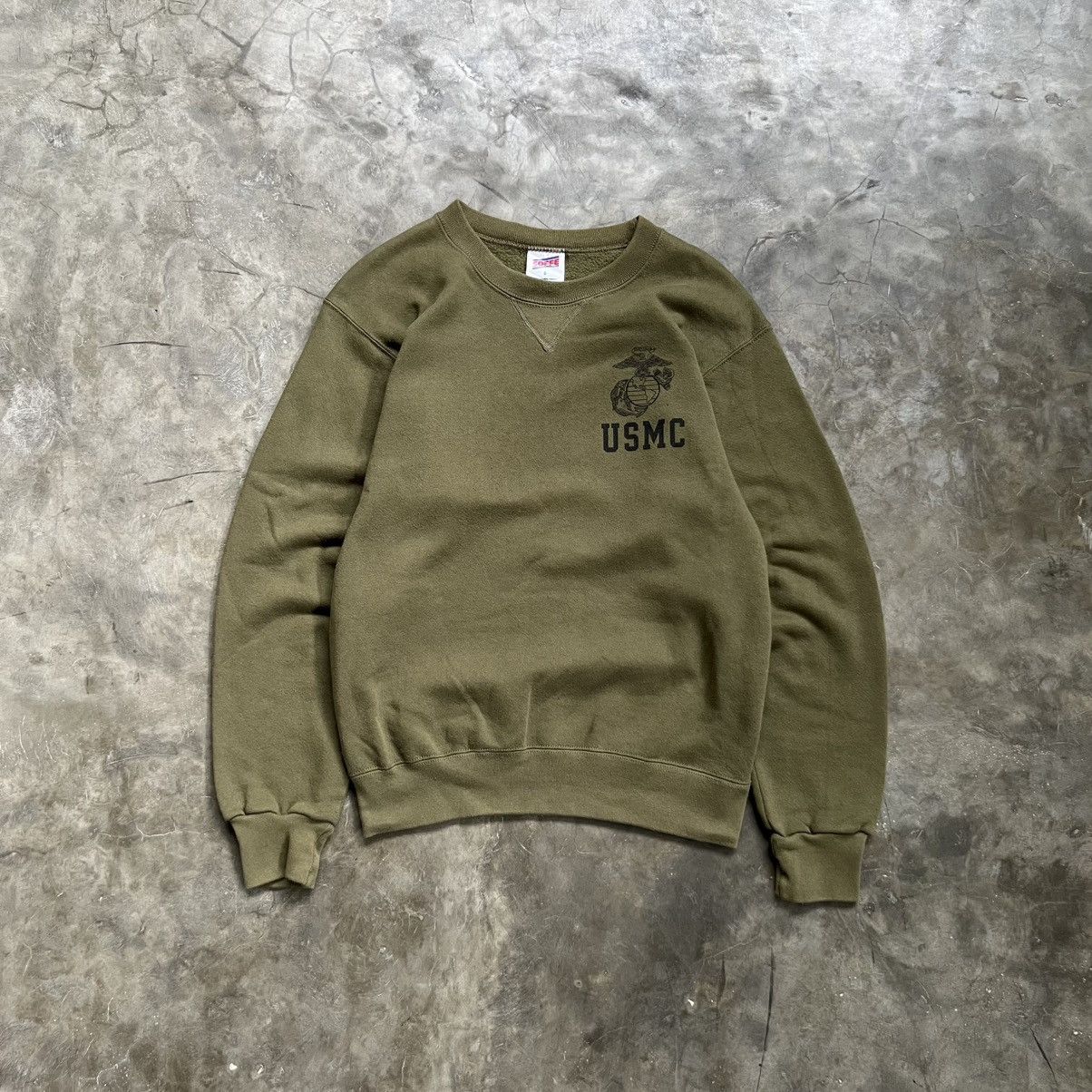 Vintage Vintage USMC Millitary Army Sweatshirt Size US S / EU 44-46 / 1 - 1 Thumbnail