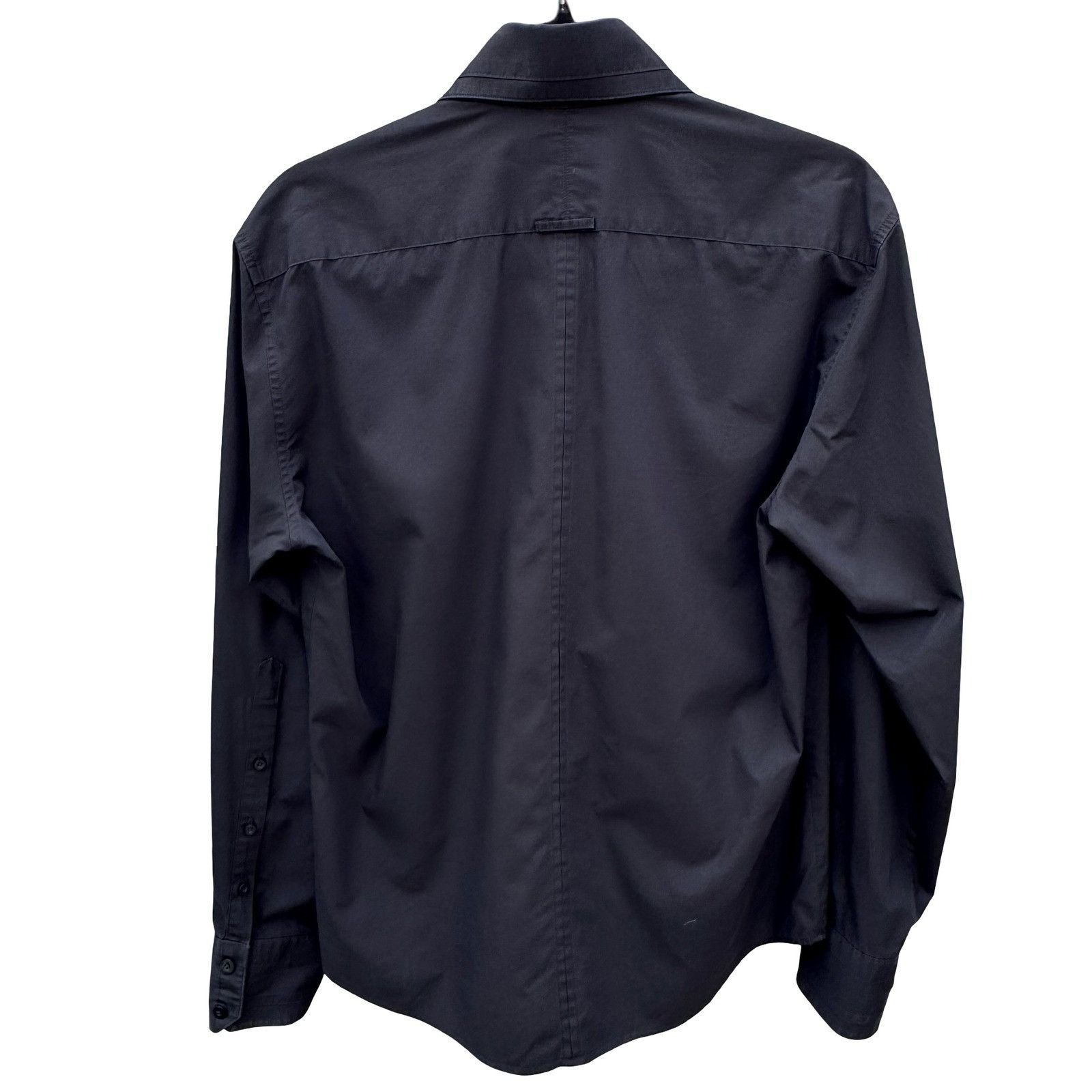 Ben Sherman Ben Sherman Mens Black Long Sleeve Button Down Shirt Solid C Size US M / EU 48-50 / 2 - 7 Thumbnail