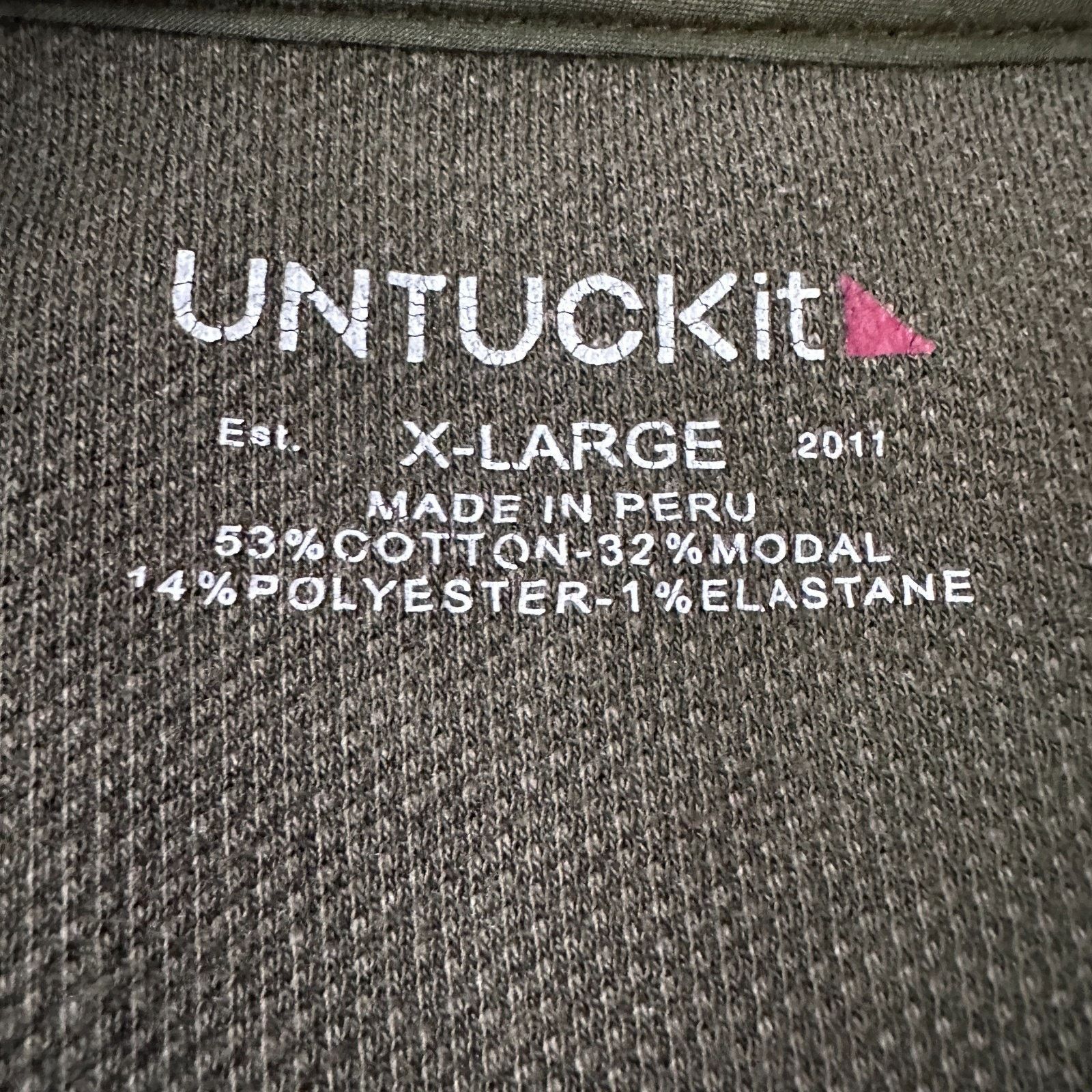 UNTUCKit Untuckit Snap Henley Shirt Men’s XL Green Cotton Long Sleeve Size US XL / EU 56 / 4 - 7 Thumbnail