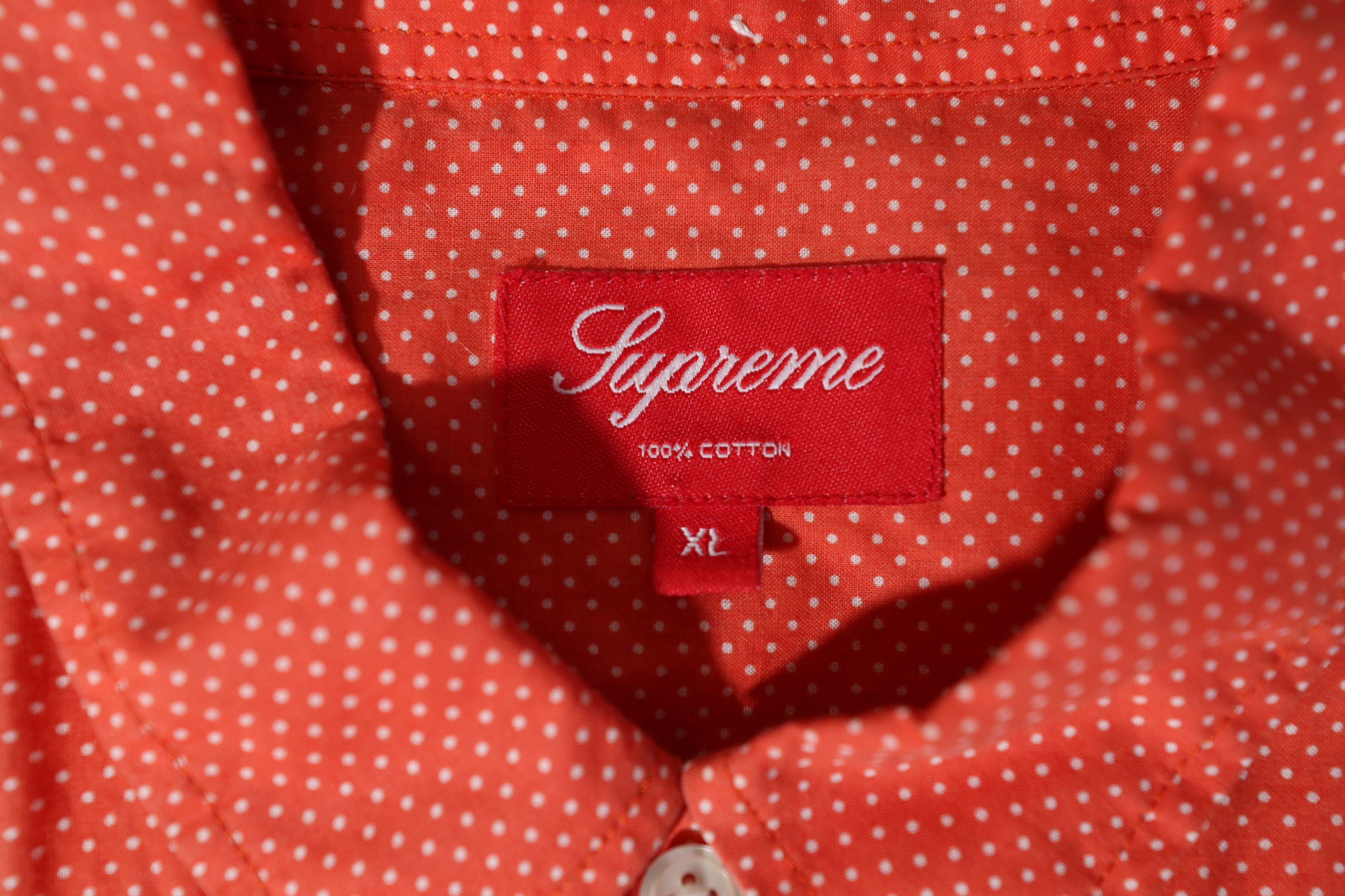 Supreme Supreme Salmon Polkadot Short Sleeve Buttondown (XL) Size US XL / EU 56 / 4 - 7 Thumbnail