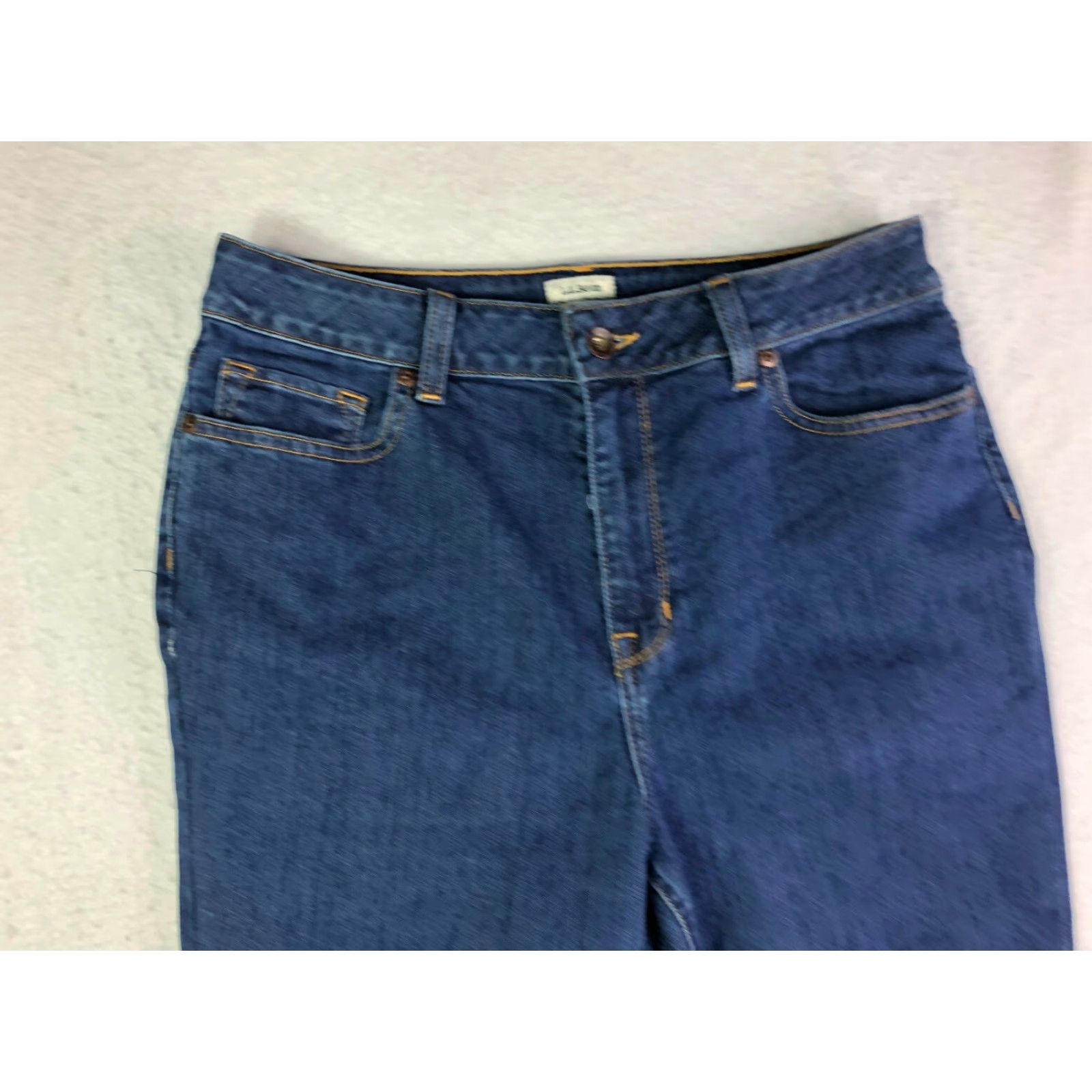 Vintage LL Bean Classic Fit Straight Leg Jeans Womens Size 10 Regular 28x25 Blue Denim Cotton Mid Rise Zip Inseam 25.5 Measured 28x25 Blue Jean LED Size 32" / US 10 / IT 46 - 2 Thumbnail