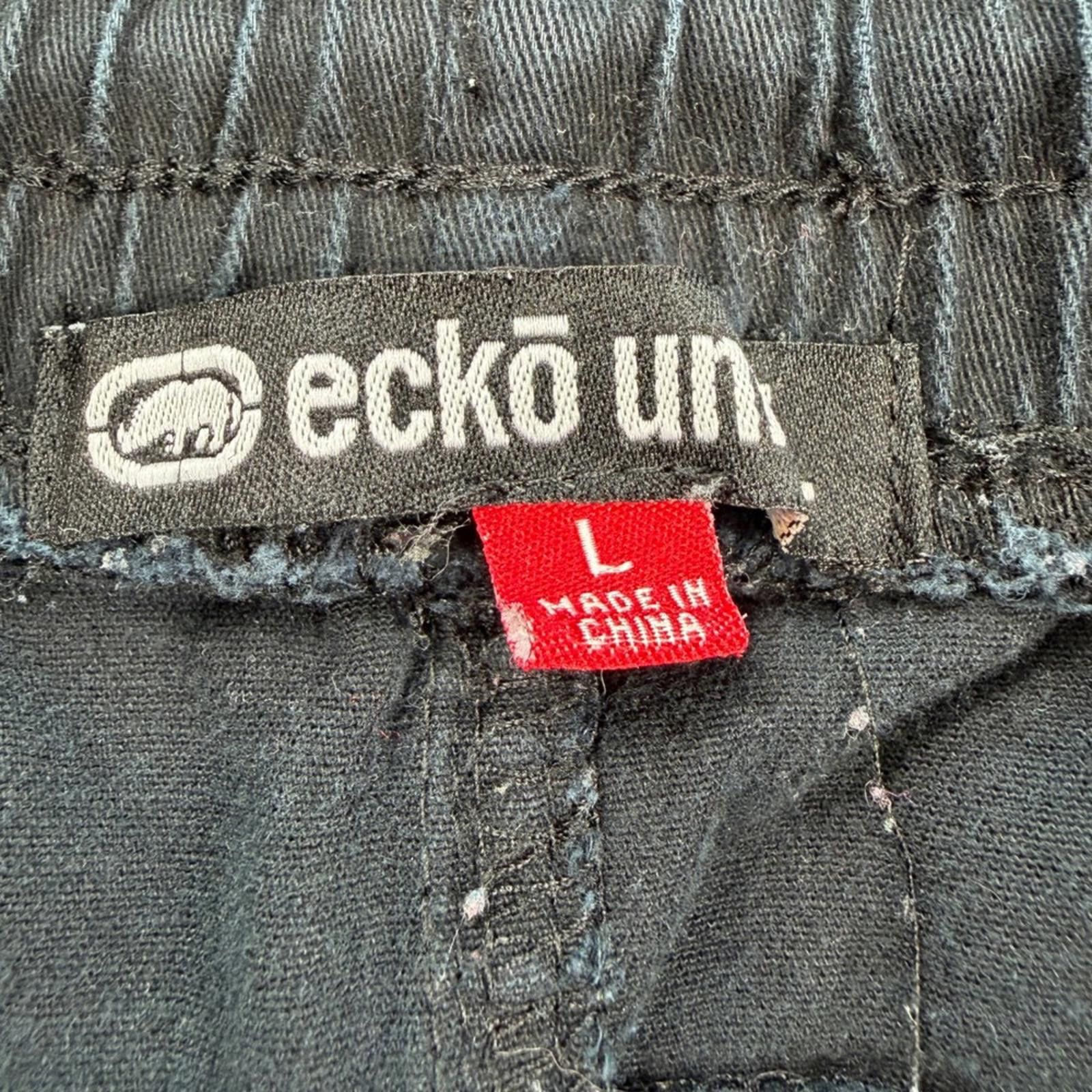 Ecko Unltd. Ecko Unltd Cargo Jogger Pants Black Rhino Logo Tape L Size US 34 / EU 50 - 5 Thumbnail