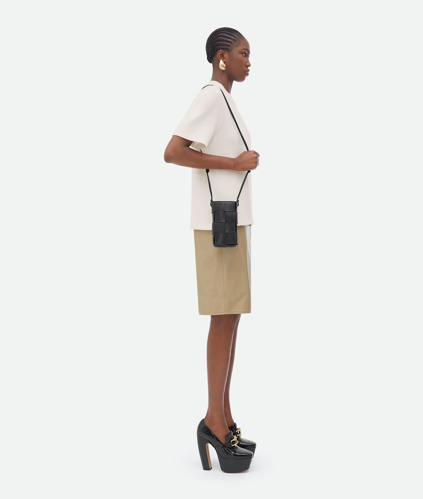 Bottega Veneta o1n1vont0325 Size: OS / Mini Cassette Cross-Body Bag Black Size ONE SIZE - 4 Thumbnail