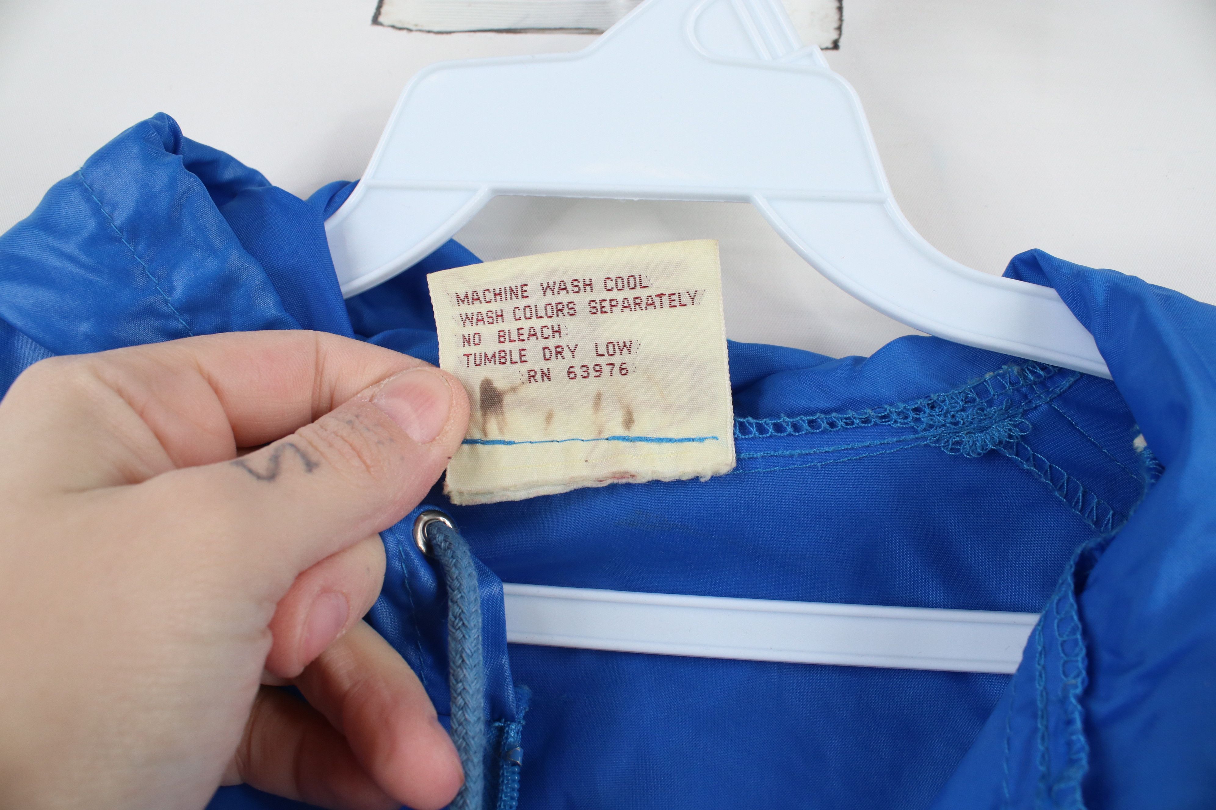 Vintage Vintage 70s 80s Streetwear Mills Packable Anorak Jacket Blue Size US M / EU 48-50 / 2 - 12 Thumbnail