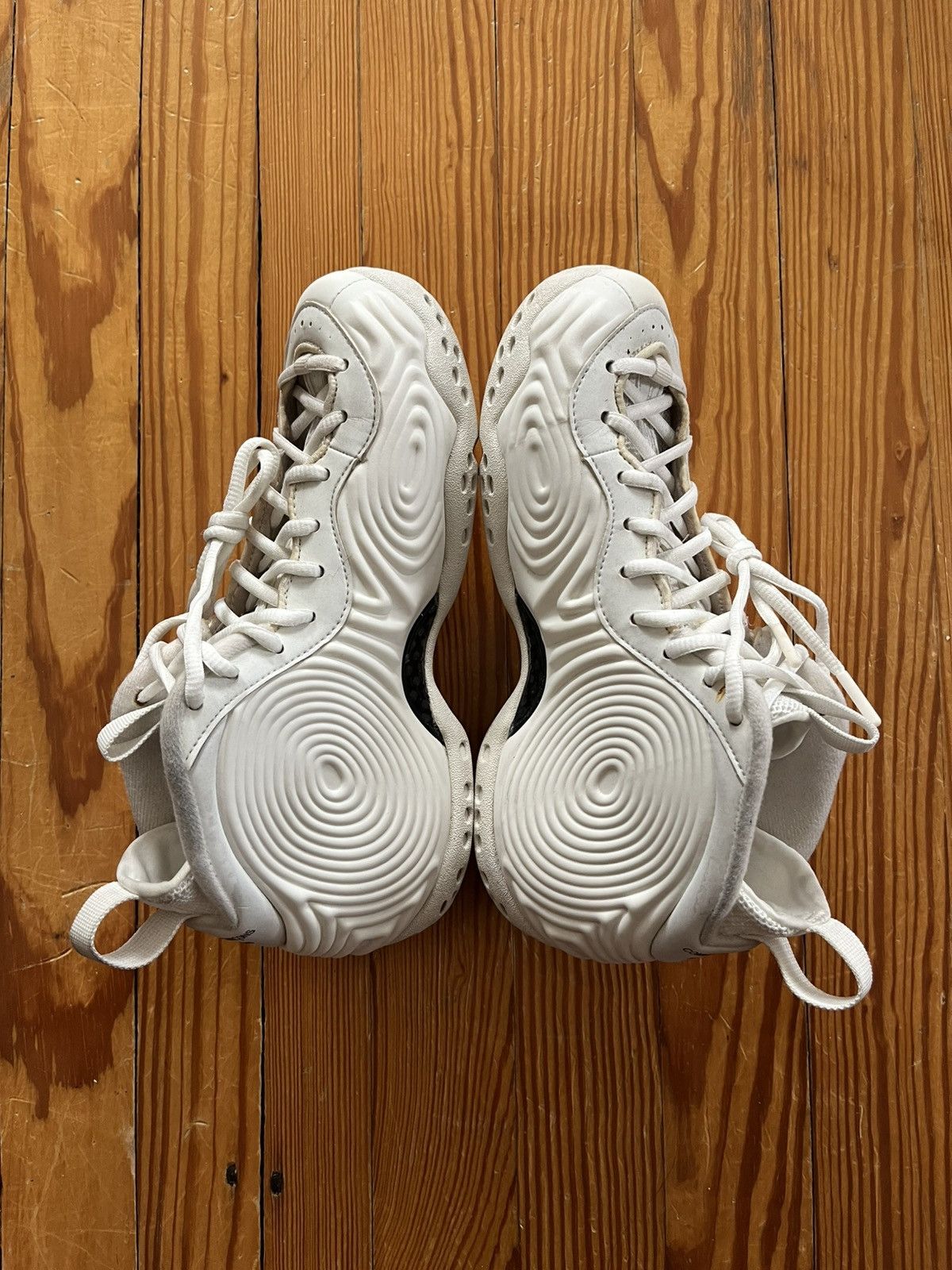 Comme des Garcons × Nike Comme Des Garcons CDG Nike Foamposite White Size US 5.5 / EU 38 - 4 Thumbnail