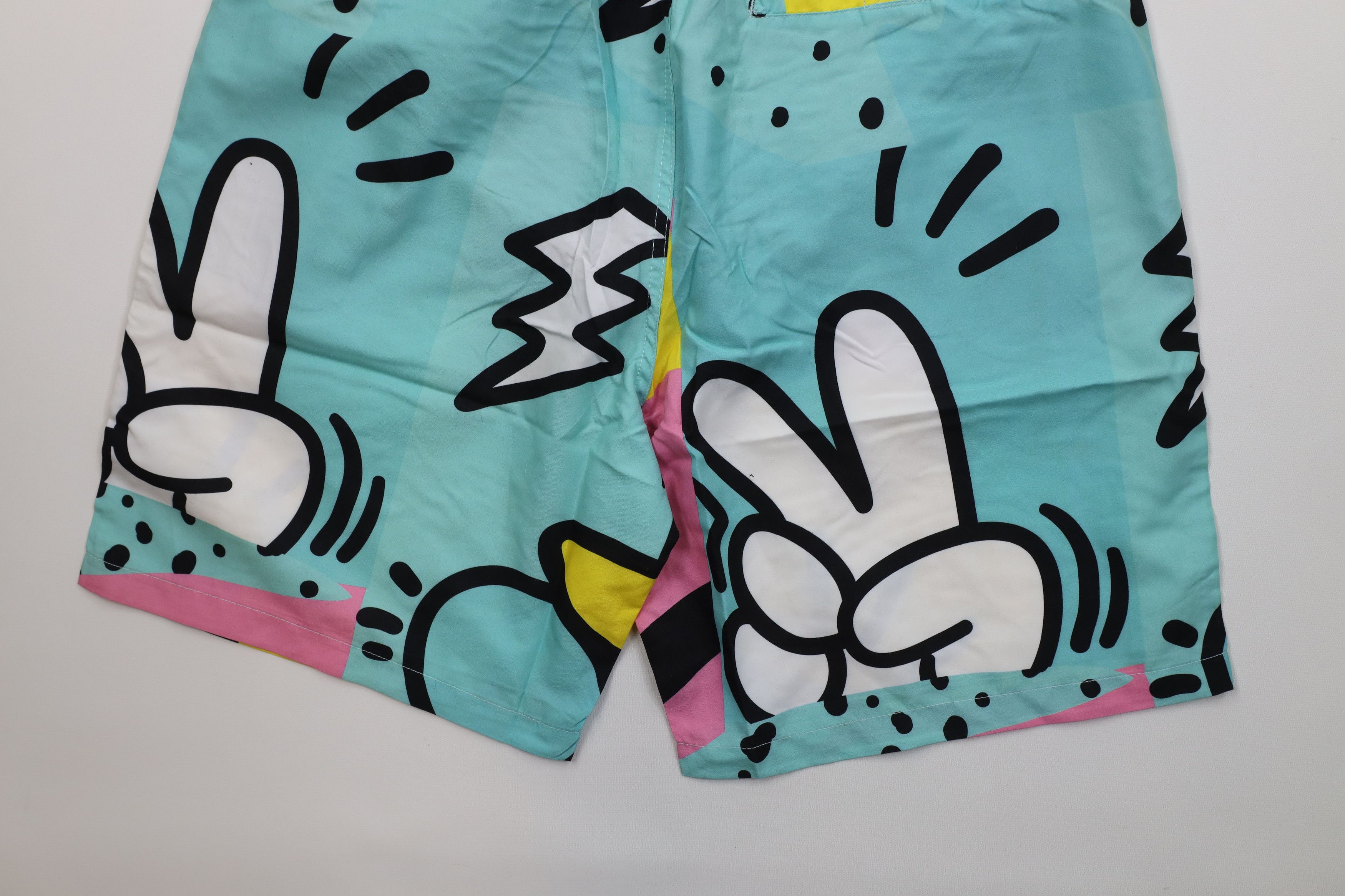 Vintage Deadstock Y2K Streetwear Above Knee Graffiti Swim Shorts Size US 34 / EU 50 - 10 Thumbnail