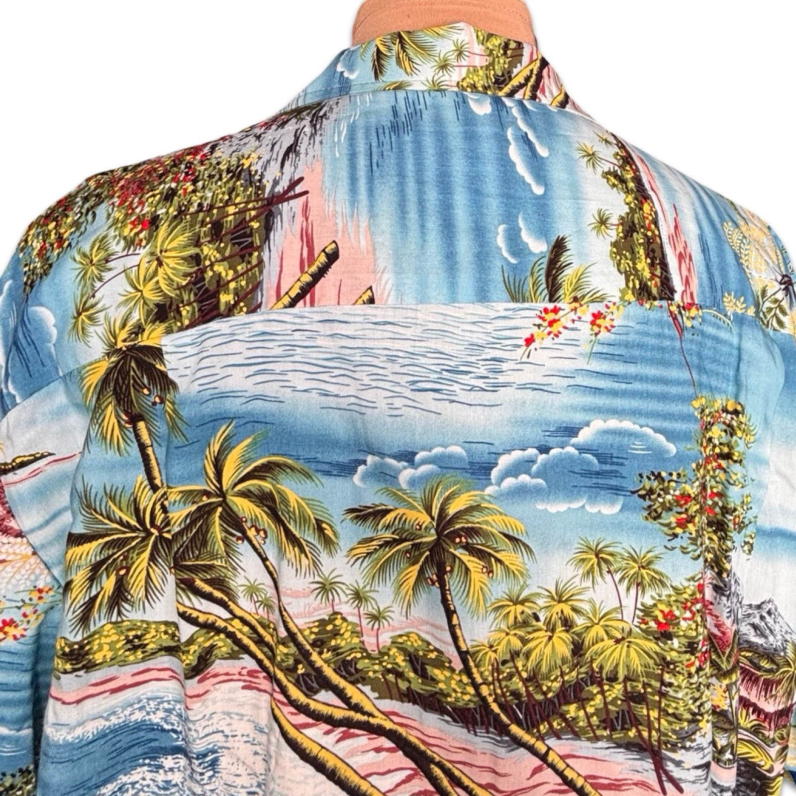 Vintage KALAHEO Hawaiian Shirt Large Blue Tropical Island Hawaii Size US L / EU 52-54 / 3 - 9 Thumbnail