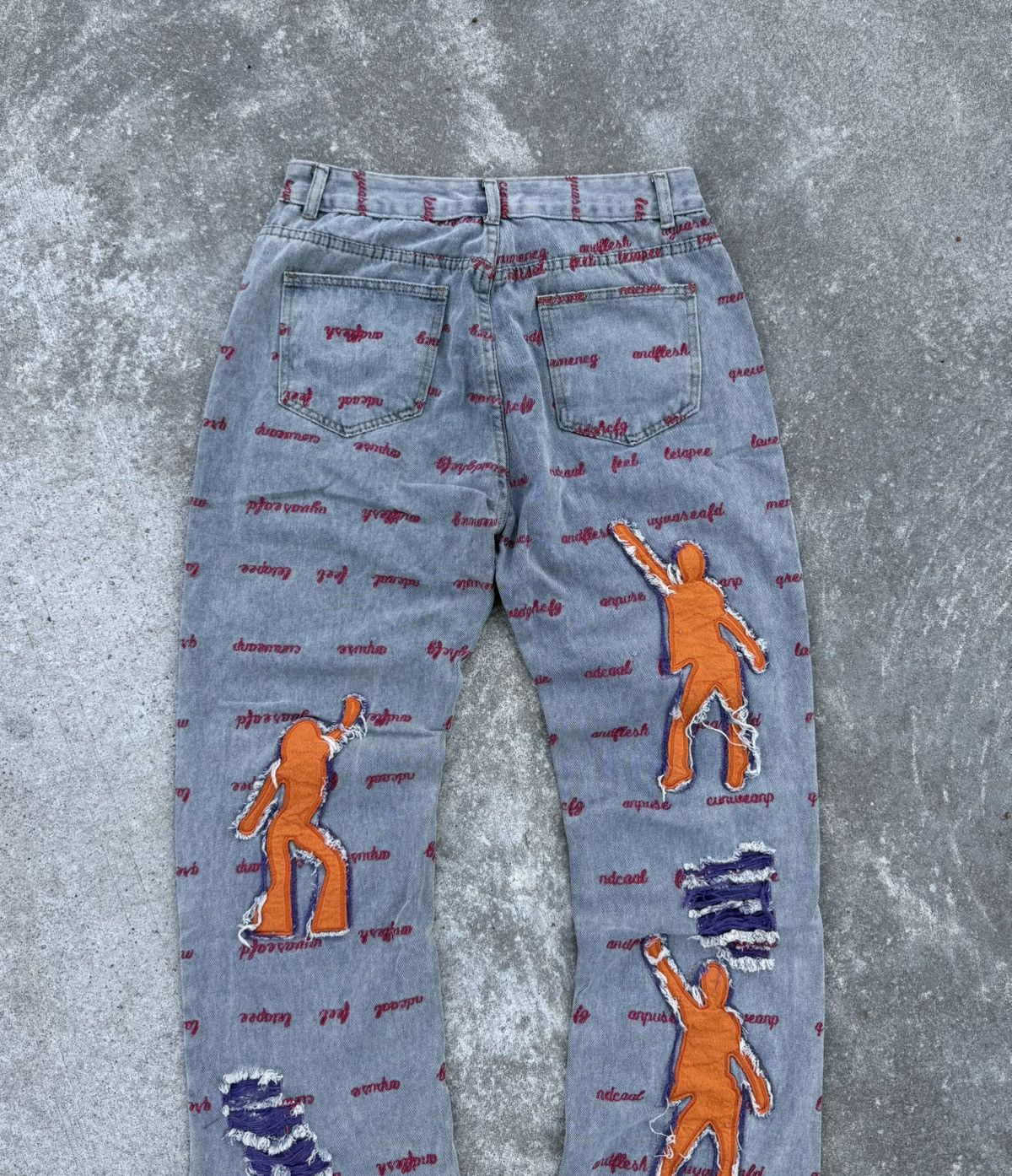 Vintage Vintage Y2K avantgarde streetwear affliction track jeans Size US 34 / EU 50 - 11 Thumbnail