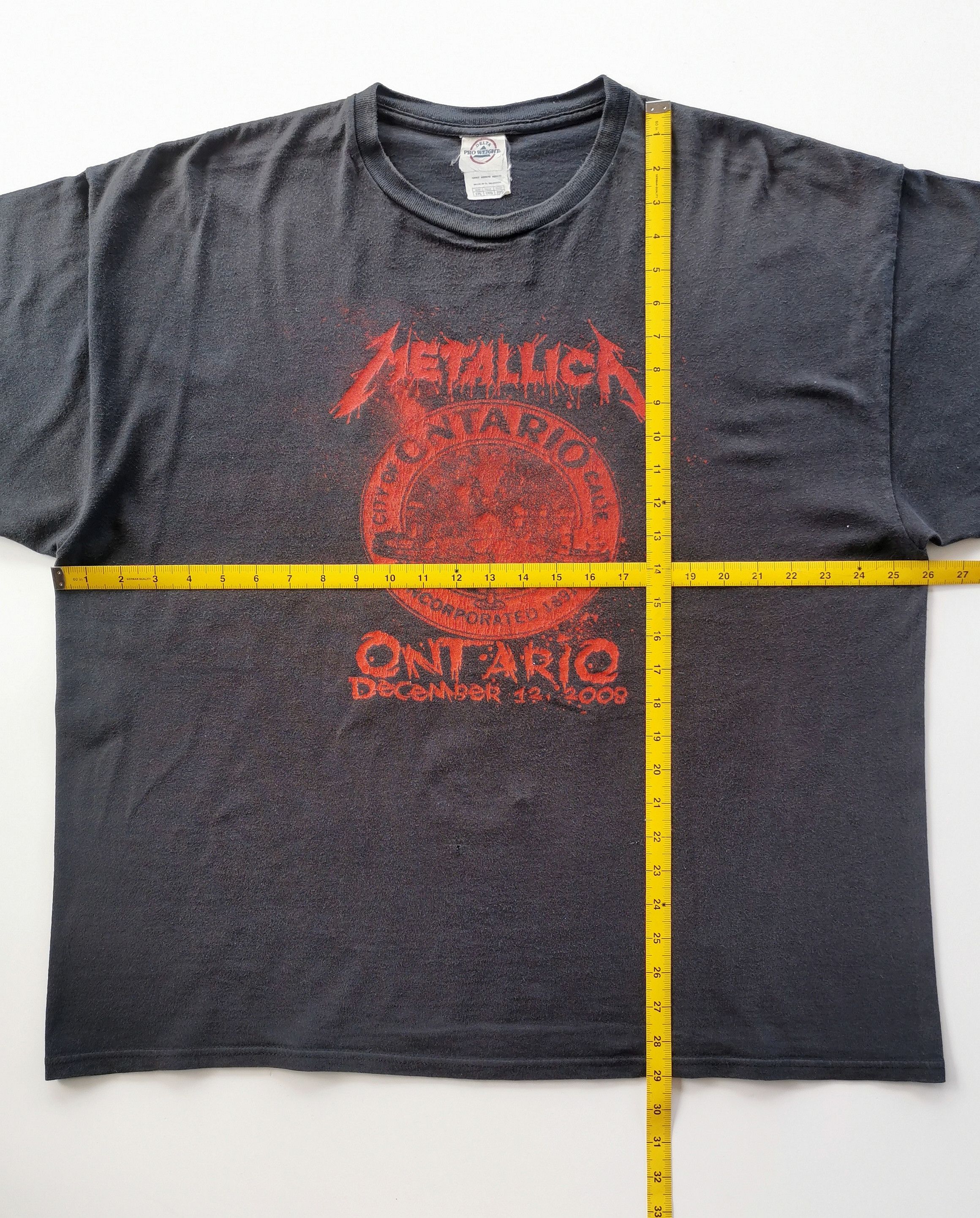 Metallica Vintage Metallica Band Ontario Tour 2008 Tshirt Size US XXL / EU 58 / 5 - 6 Thumbnail