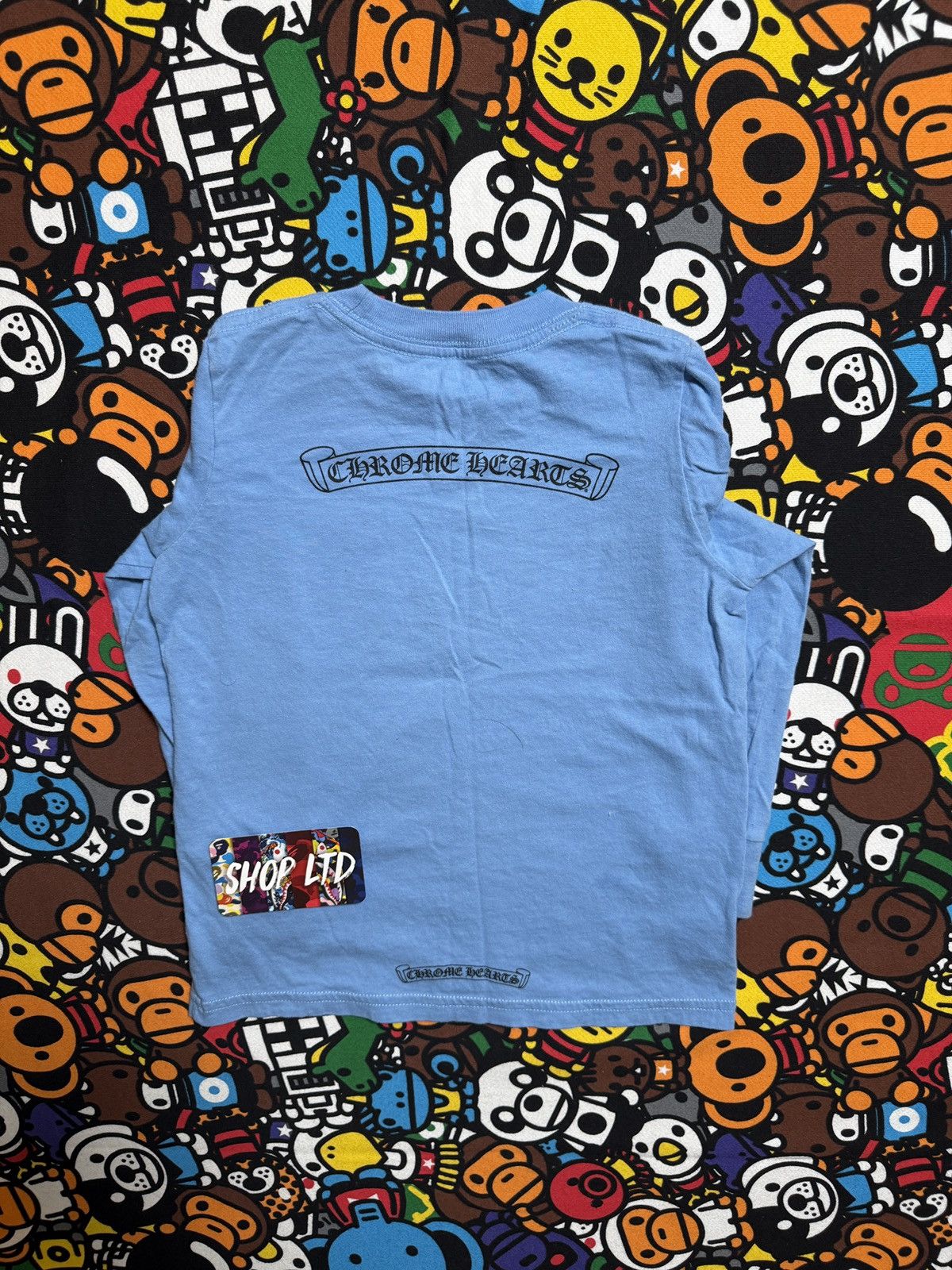 Chrome Hearts Chrome Hearts Boys Blue Scroll Long Sleeve Tee Size US XXS / EU 40 - 12 Thumbnail