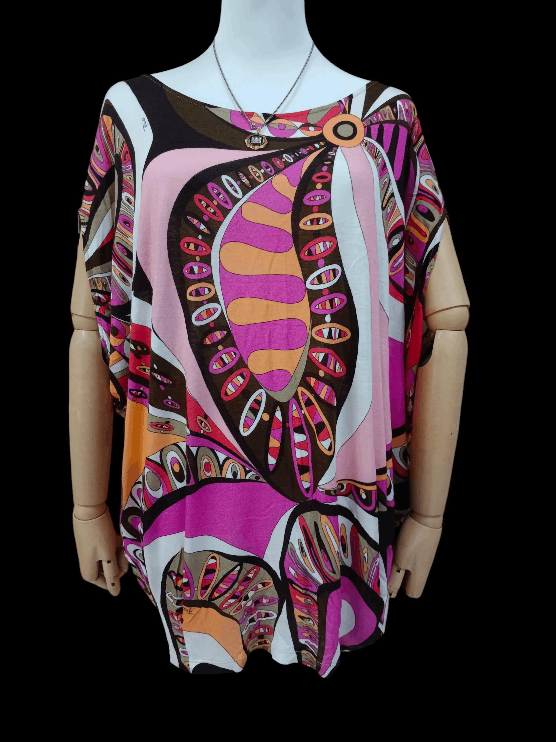 Emilio Pucci EMILIO PUCCI VISCOSE KIMONO BLOUSE Size M / US 6-8 / IT 42-44 - 1 Thumbnail