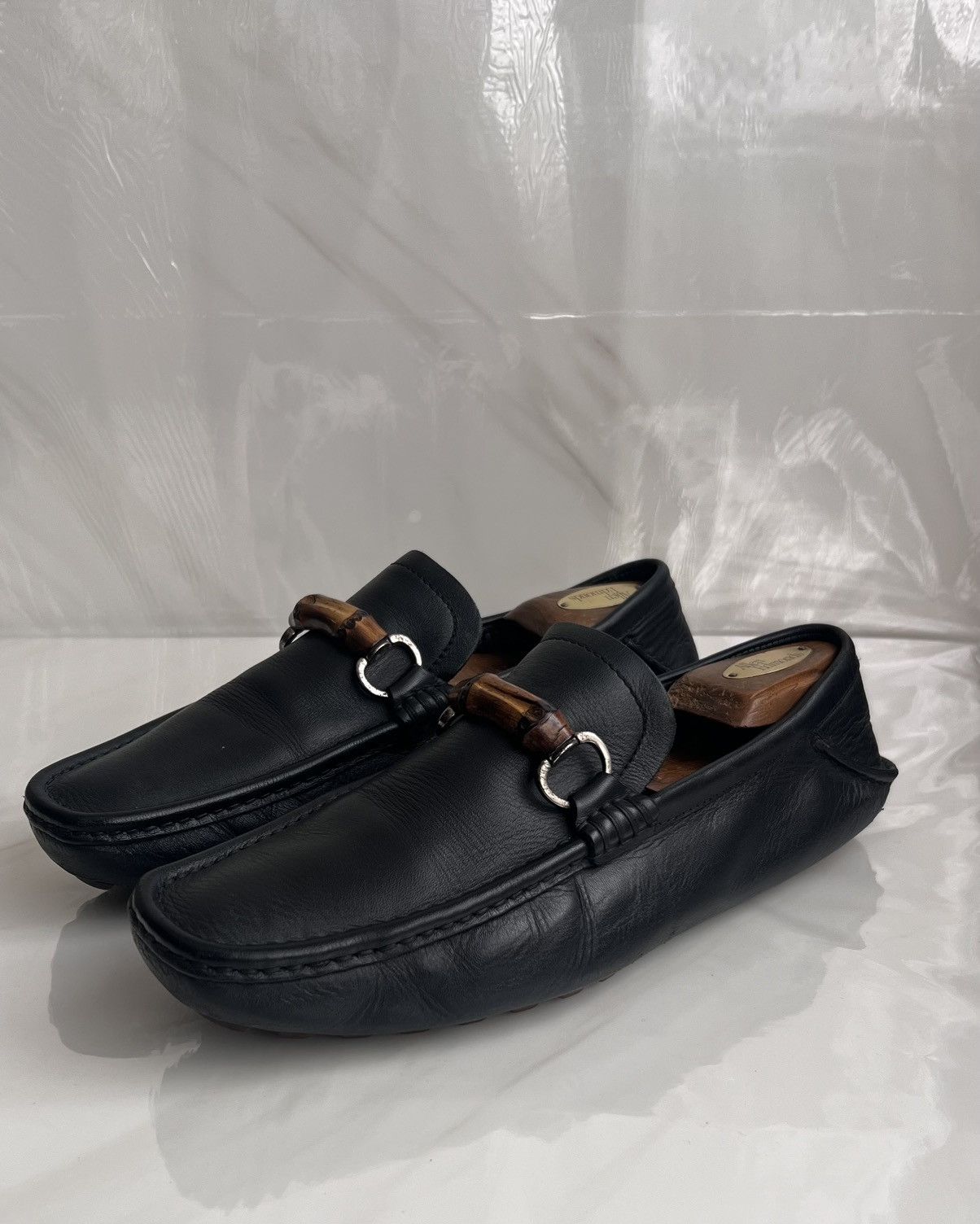 Gucci Gucci Men’s Horsebit Black Bamboo leather loafer Size US 8 / EU 41 - 3 Thumbnail