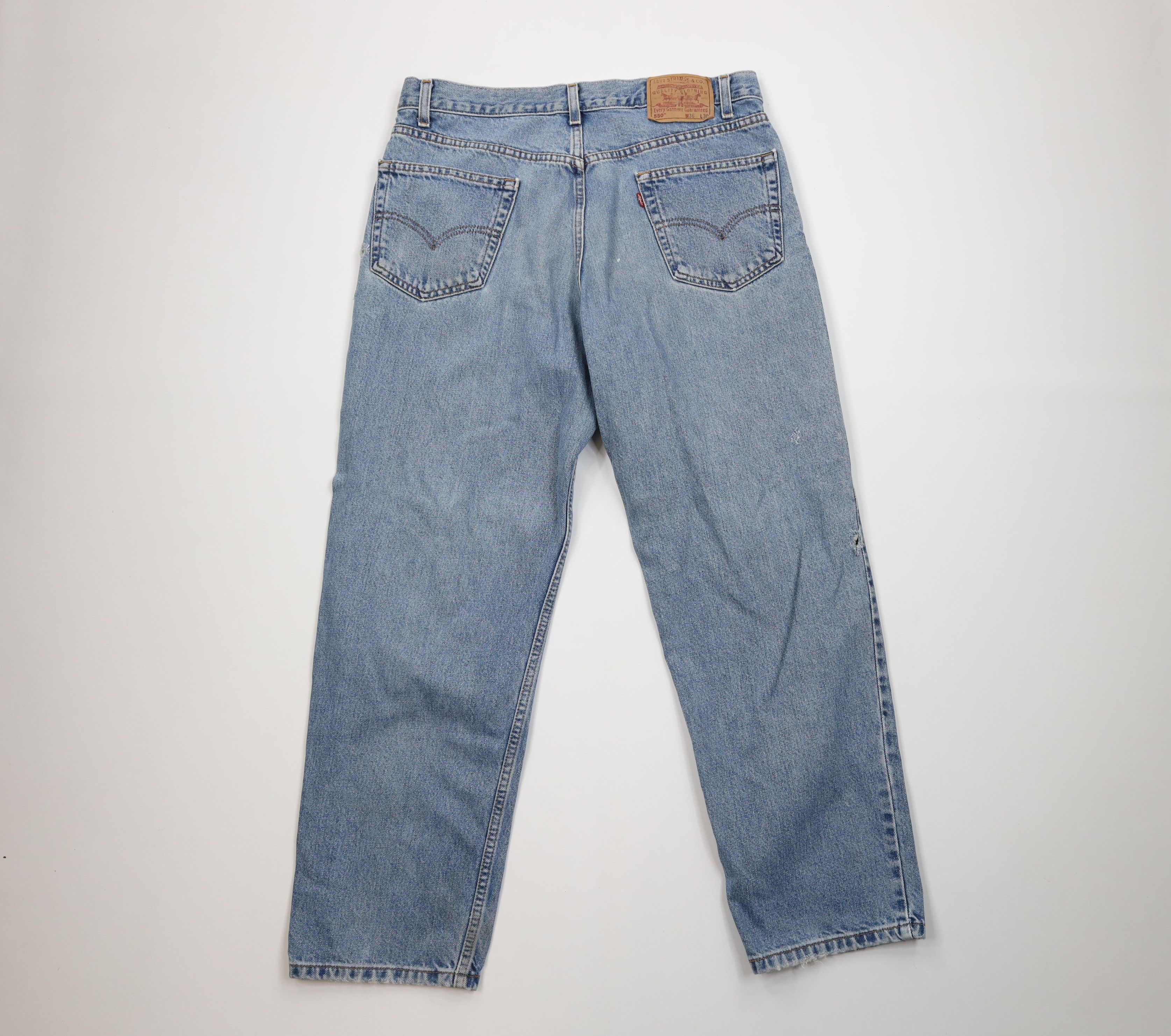 Levi's Vintage Y2K 2002 Levis 550 Relaxed Fit Denim Jeans Blue Size US 36 / EU 52 - 12 Thumbnail