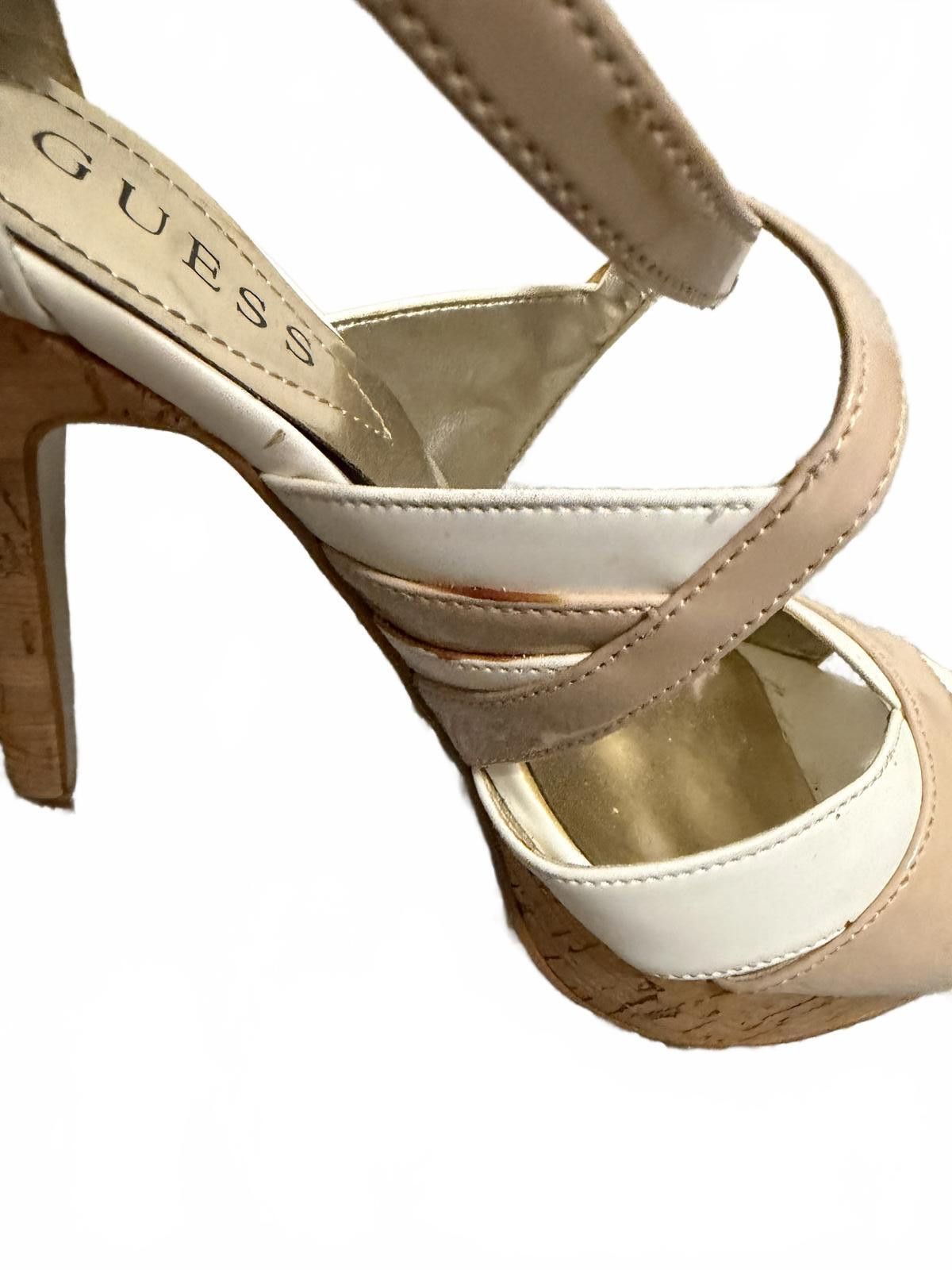 Guess Guess Women's Strappy Cork Platform Heels 6 M Size US 6 / IT 36 - 6 Thumbnail