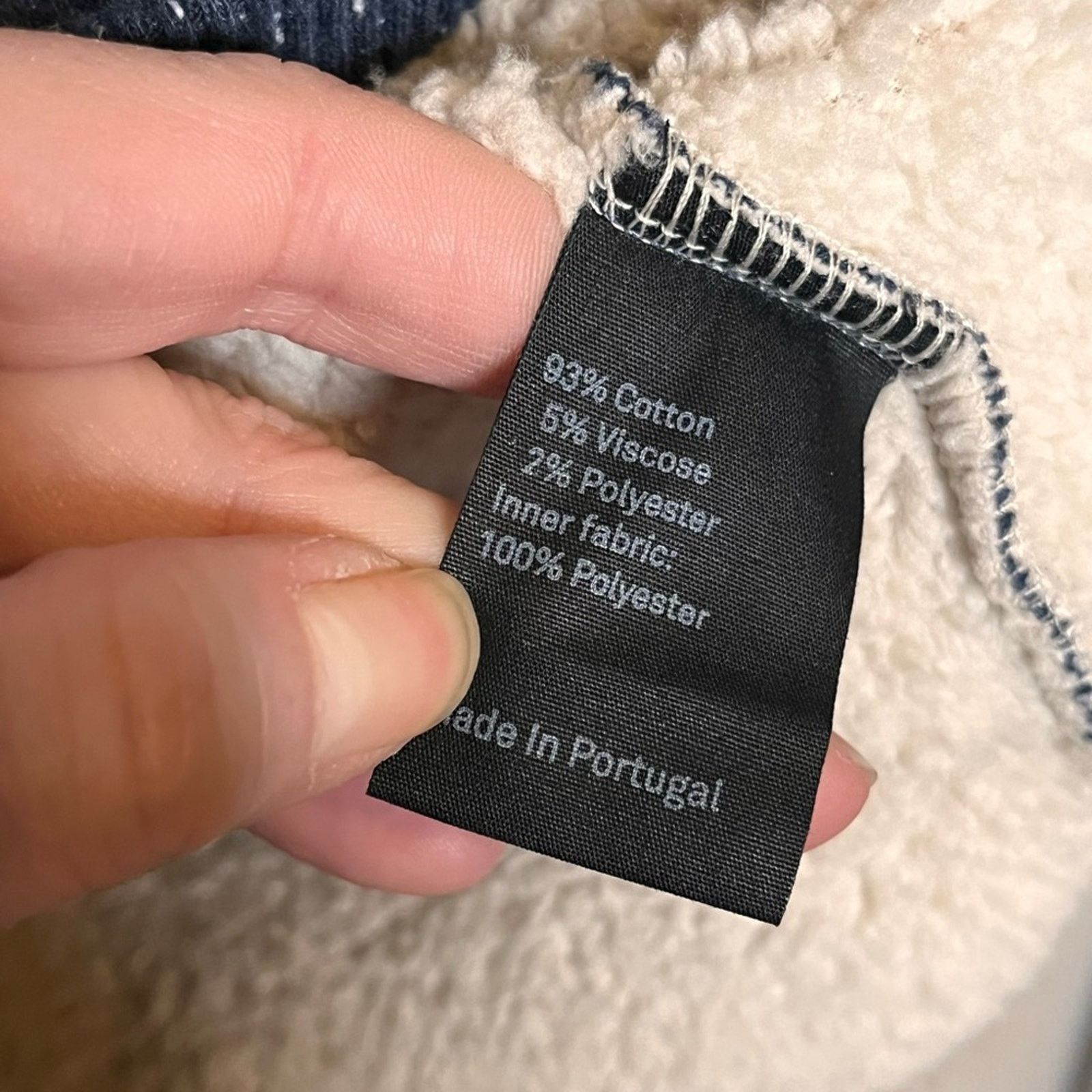 Huckberry FLINT AND TINDER Sherpa Lined Quarter Zip in Navy Size XL Size US XL / EU 56 / 4 - 5 Thumbnail