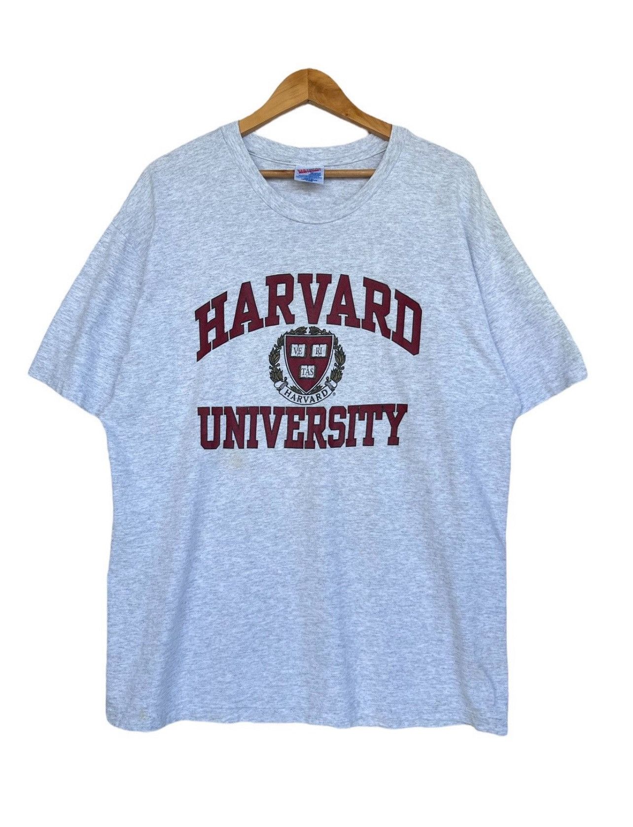 Vintage Vintage 90s Harvard University Spellout Big Logo Tee Size US XL / EU 56 / 4 - 1 Thumbnail