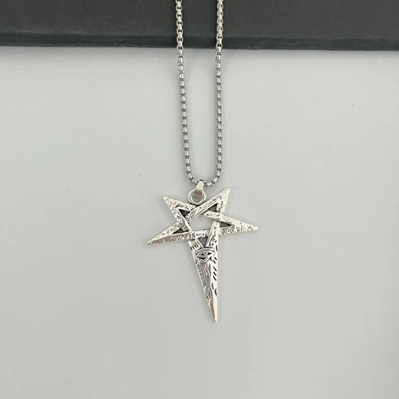 Vintage Creative Viking Devil Eye Pendant Necklace Size ONE SIZE - 3 Thumbnail