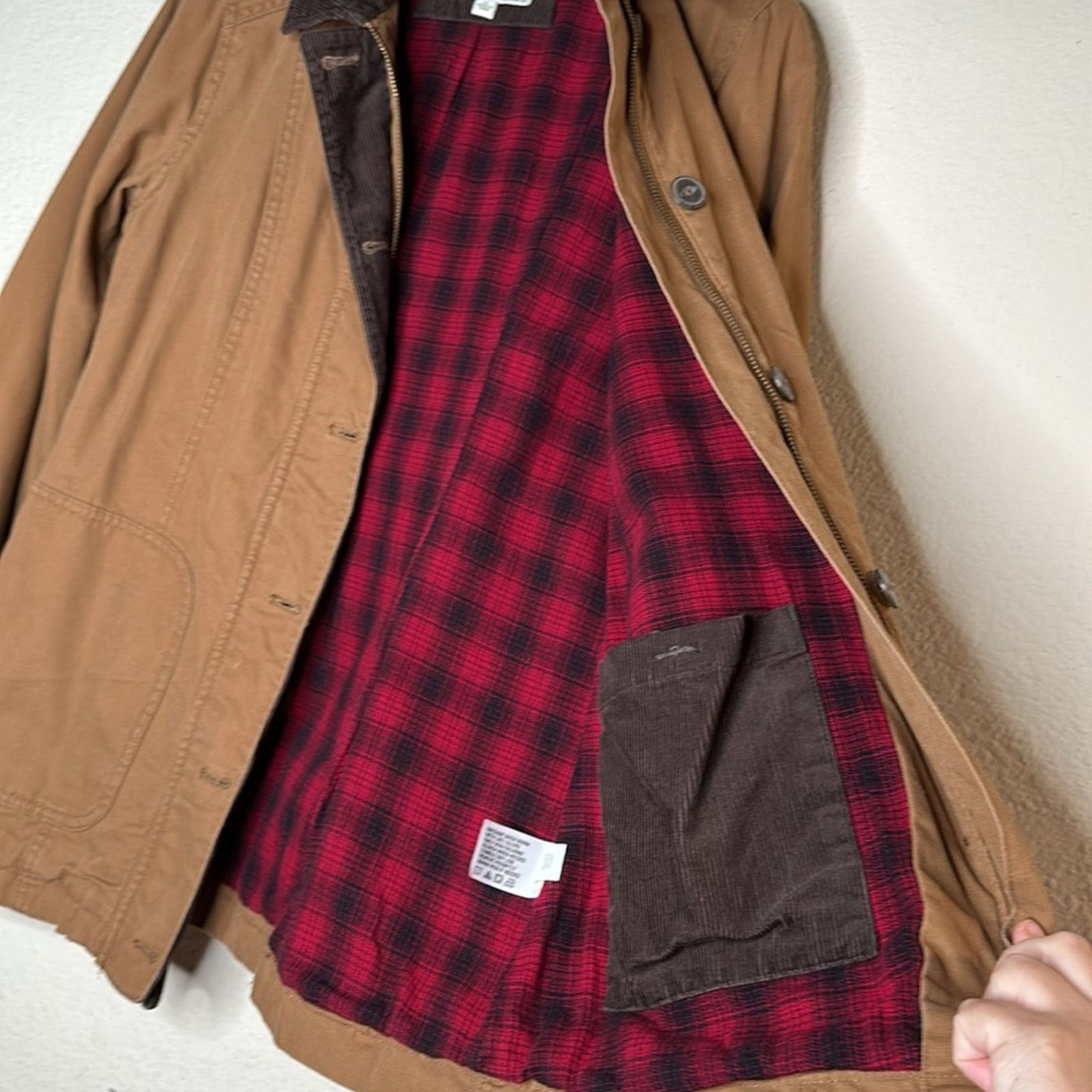 Orvis Orvis Chore Barn Coat Jacket Brown Corduroy Trim Flannel XS Size US XS / EU 42 / 0 - 12 Thumbnail