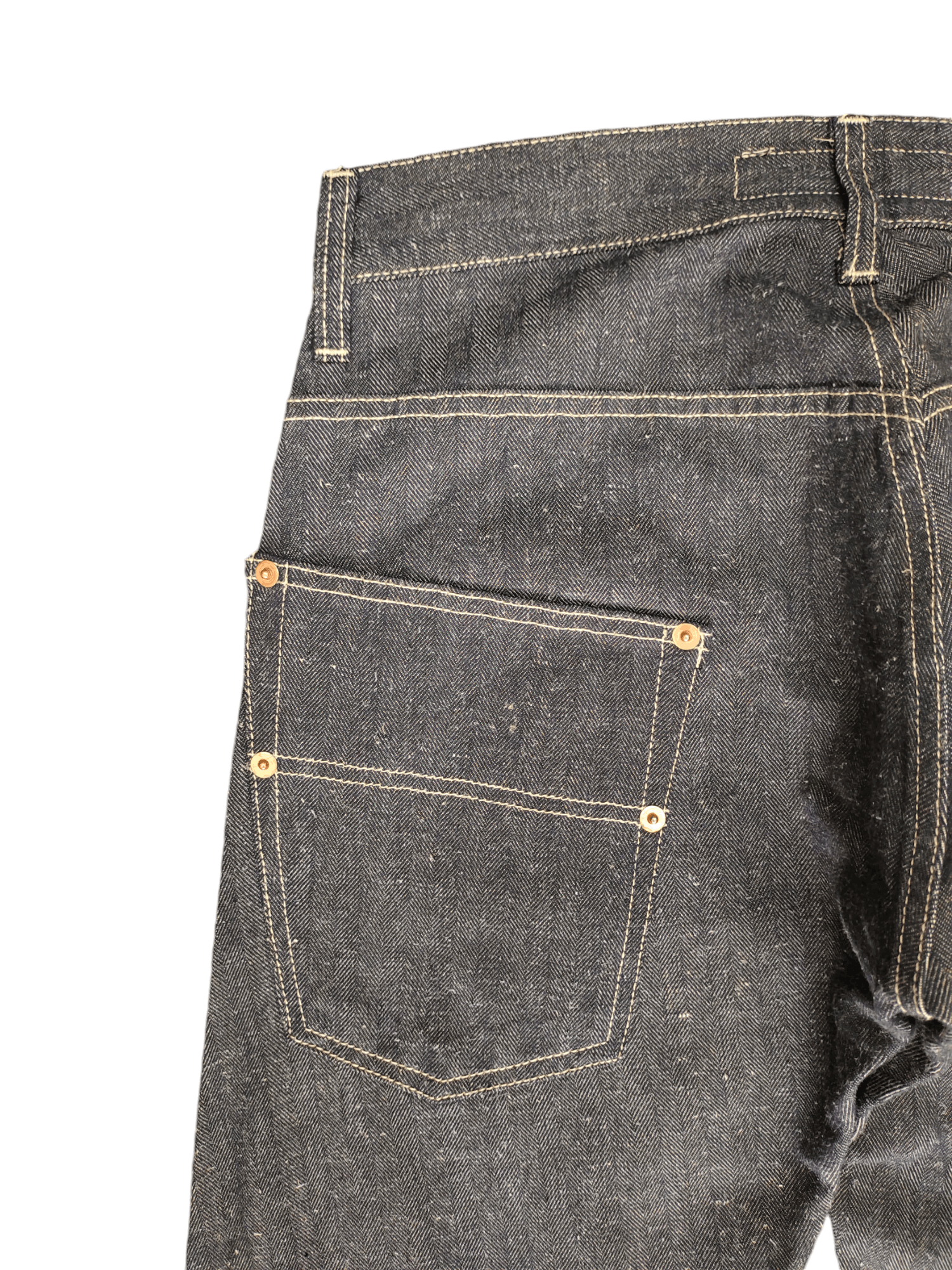 Andrew Mackenzie Andrew Mackenzie Heringbone Tweed Long Denim Jeans Size US 30 / EU 46 - 13 Thumbnail