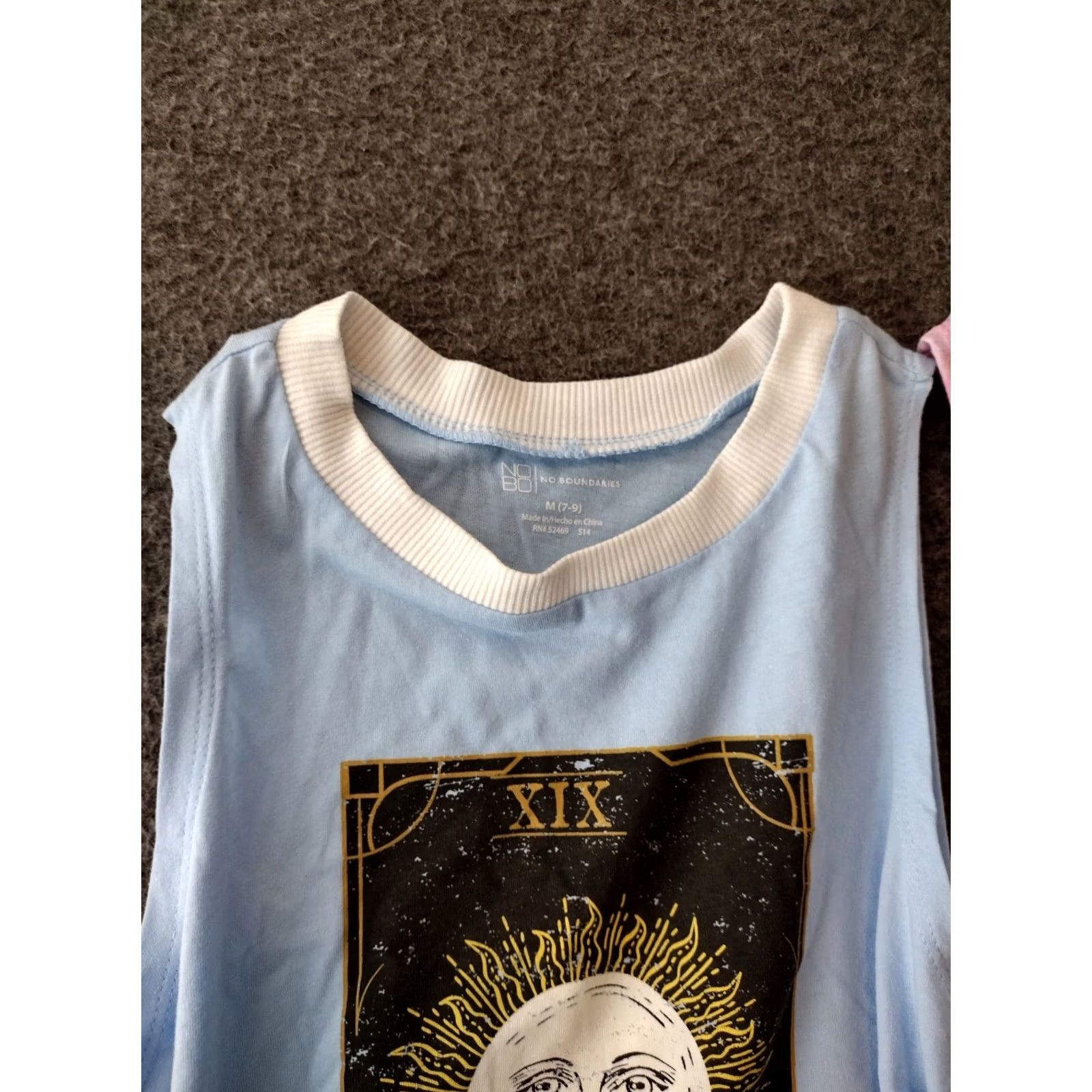 Vintage No Boundaries Junior Lace Up Tank top 2-Pack M Blue/Tie Dye Tank Juniors Girls 90s Casual Graphic Print Sun Size M / US 6-8 / IT 42-44 - 3 Thumbnail