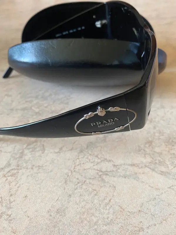 Prada × Vintage PRADA Sunglasses Wrap Shield Mask Symbole Sport Red Tab Size ONE SIZE - 3 Thumbnail