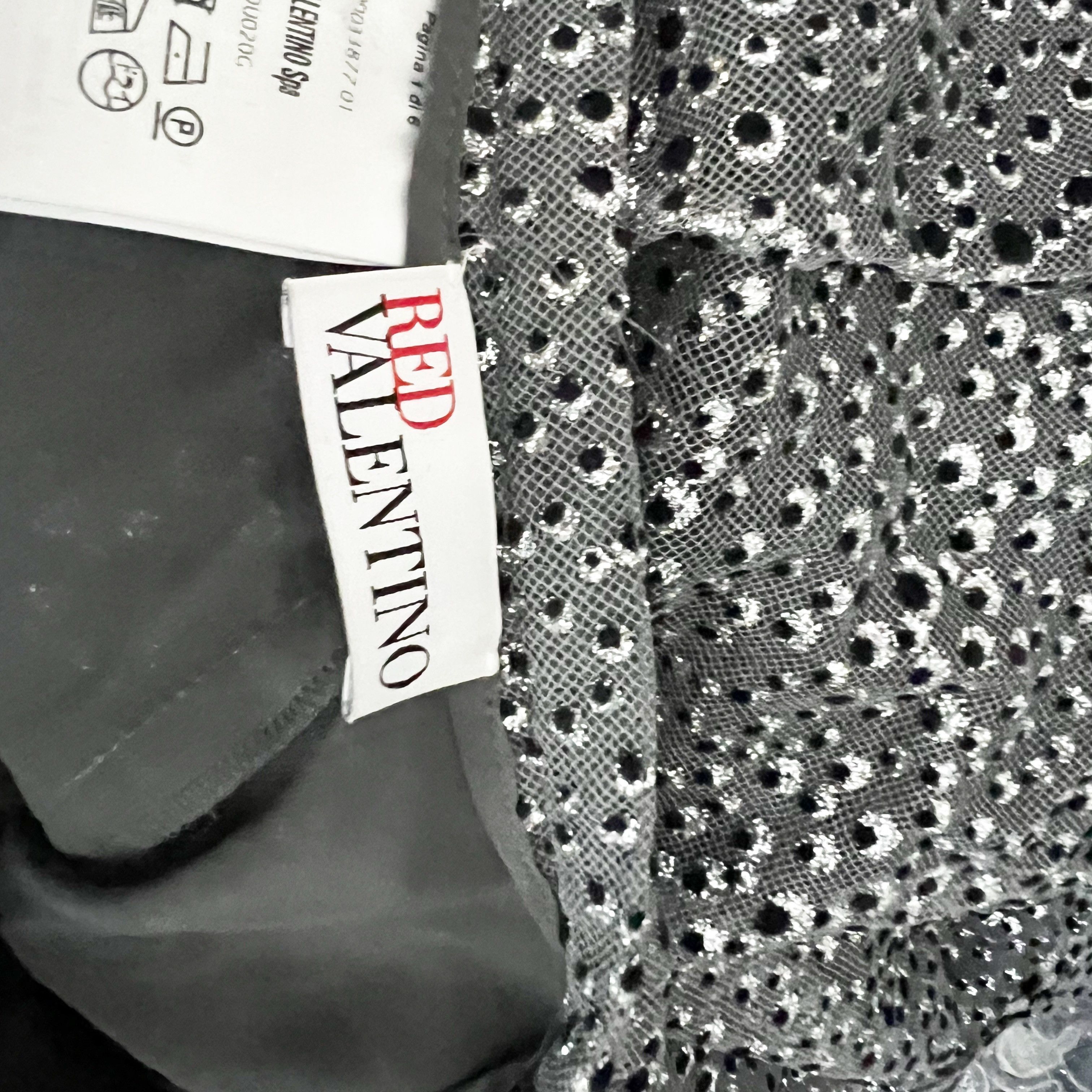 Valentino Red Valentino Velvet Velour Glitter Sparkle Size 27" / US 4 / IT 40 - 2 Thumbnail