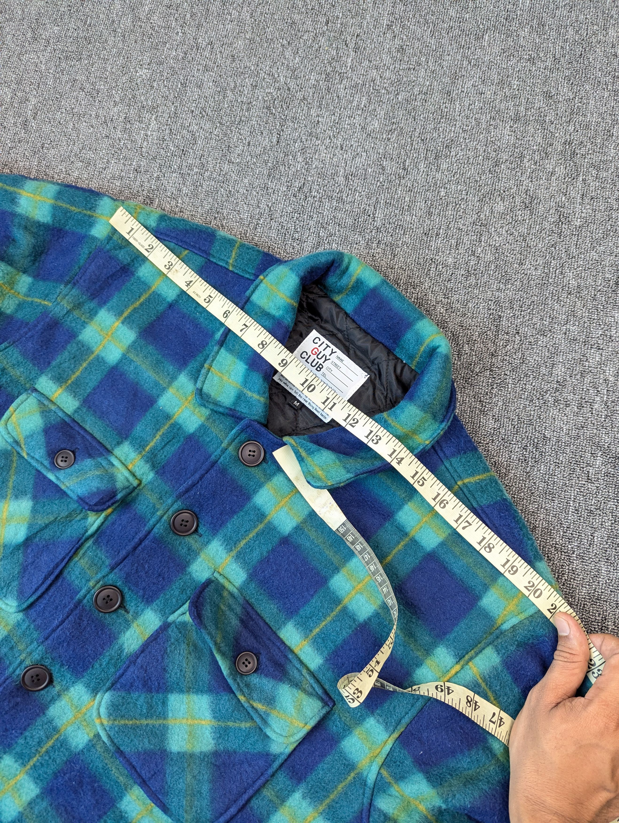 Japanese Brand City Guy Club Checked Fleece Quilted Button Ups Jacket Size US M / EU 48-50 / 2 - 15 Thumbnail