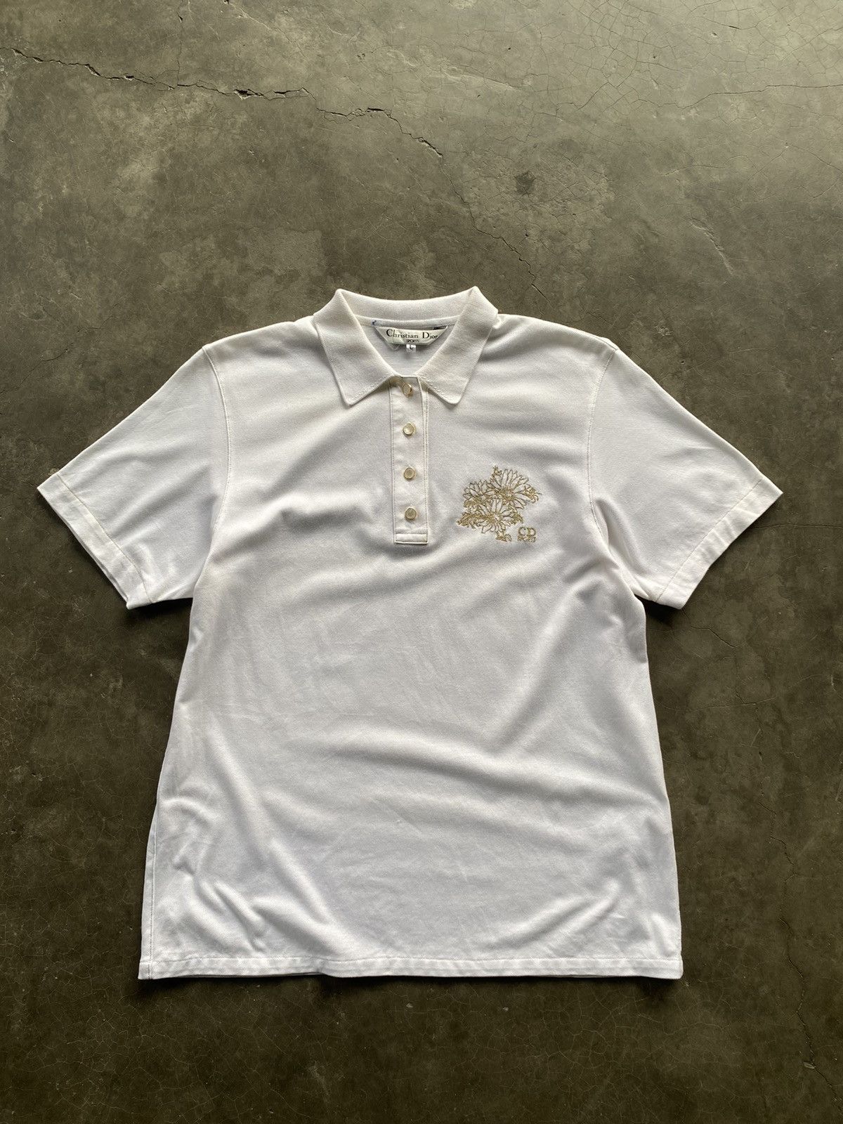 Christian Dior Monsieur Christian Dior Sport Gold Embroidery Polo Shirt Size L / US 10 / IT 46 - 1 Thumbnail