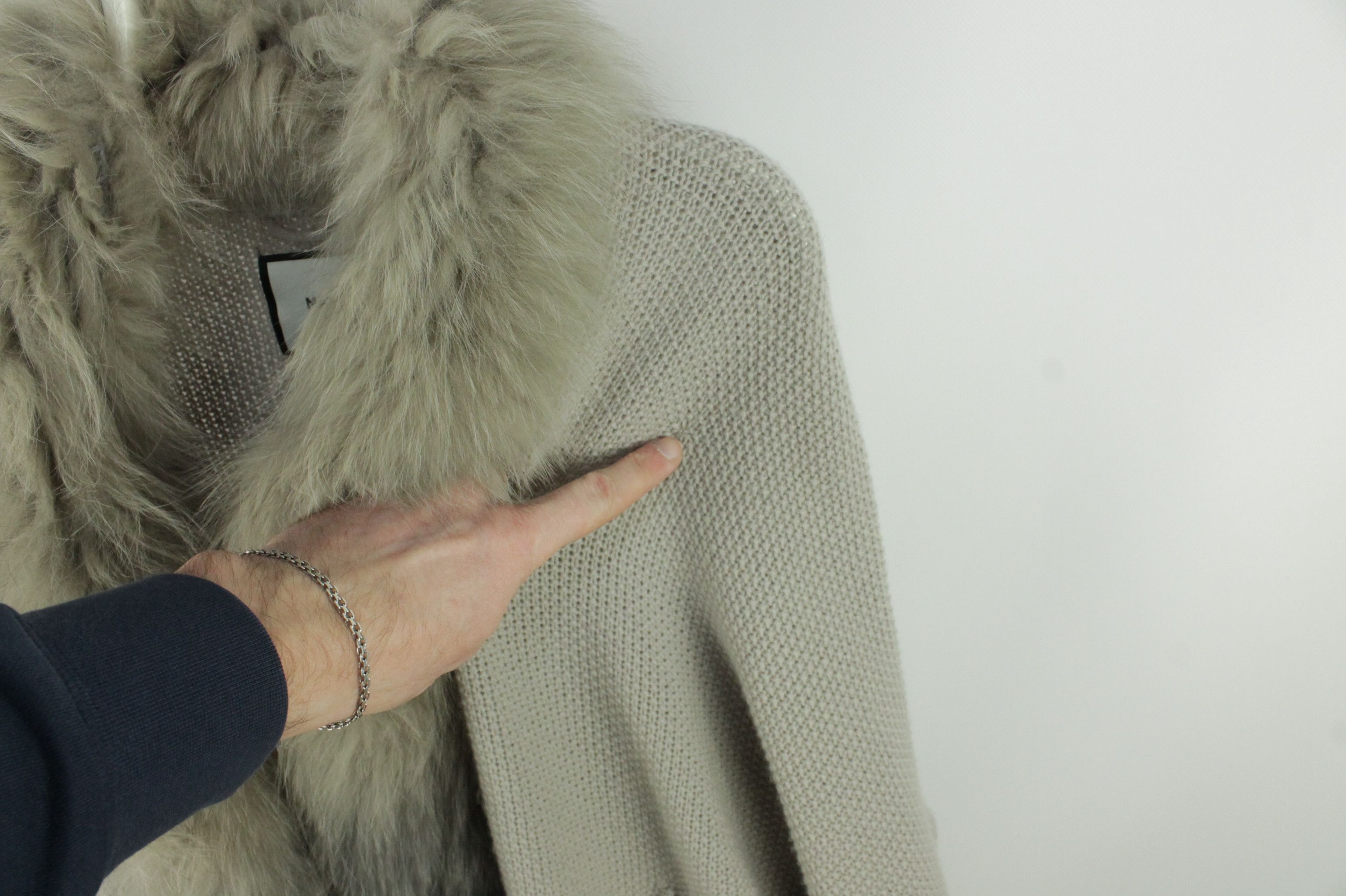 Other MAX&MOI Paris Knit Cashmere Wool Fox Fur Cardigan Jacket Size M / US 6-8 / IT 42-44 - 8 Thumbnail