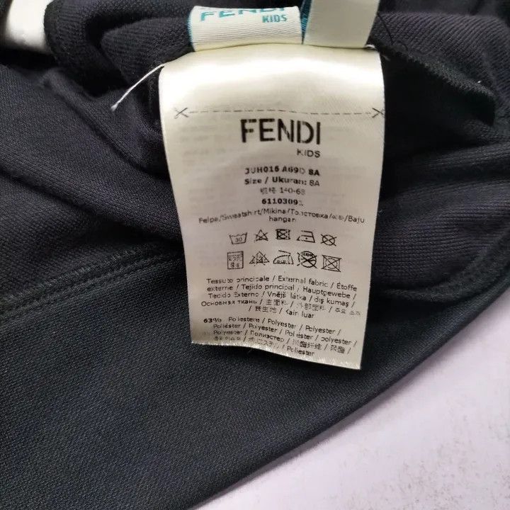 Fendi Fendi Kids Black Jacket with Logo Print -2508 Size US M / EU 48-50 / 2 - 5 Thumbnail