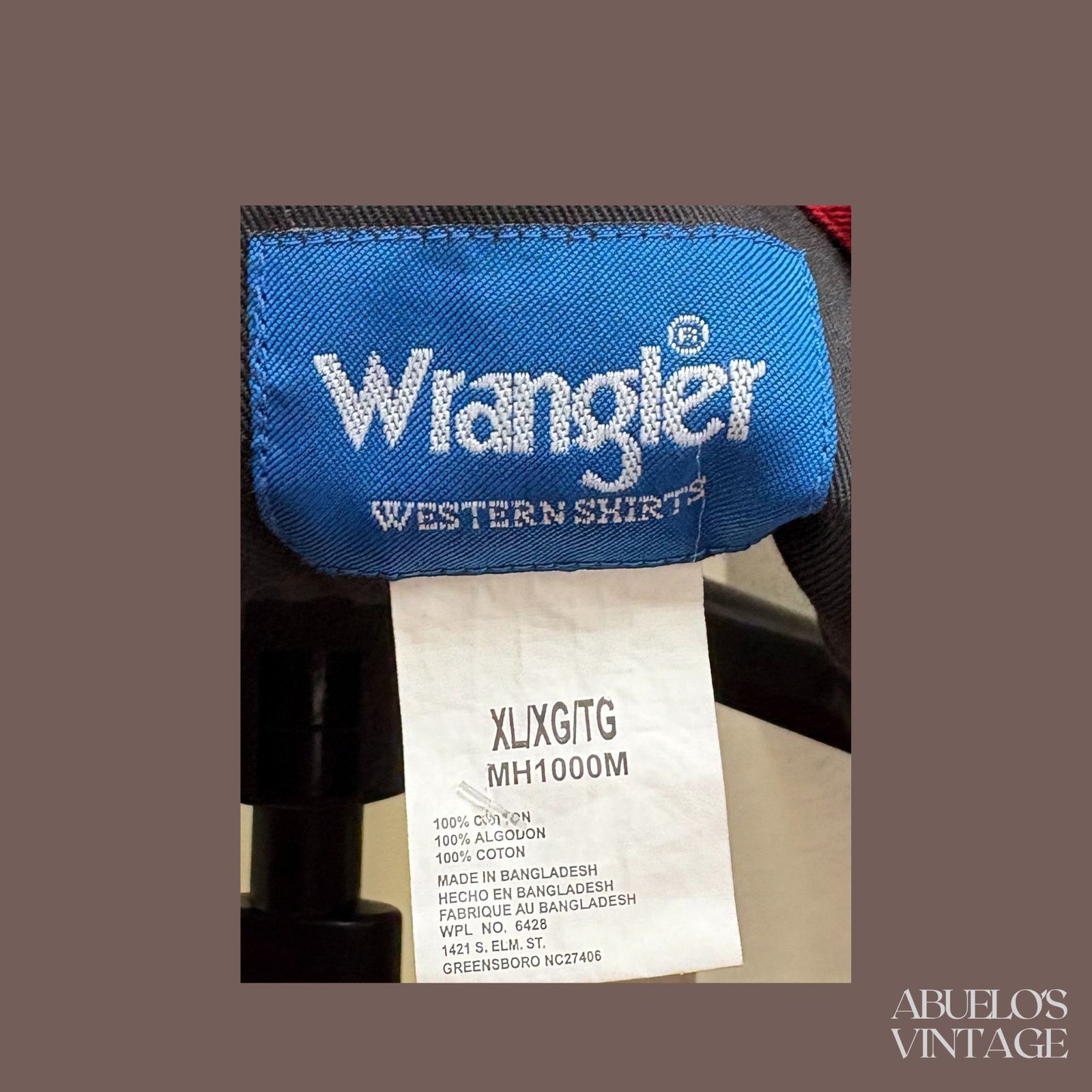Wrangler VTG Western Shirt | Wrangler Red Colorblock | Workwear Size US XL / EU 56 / 4 - 4 Thumbnail