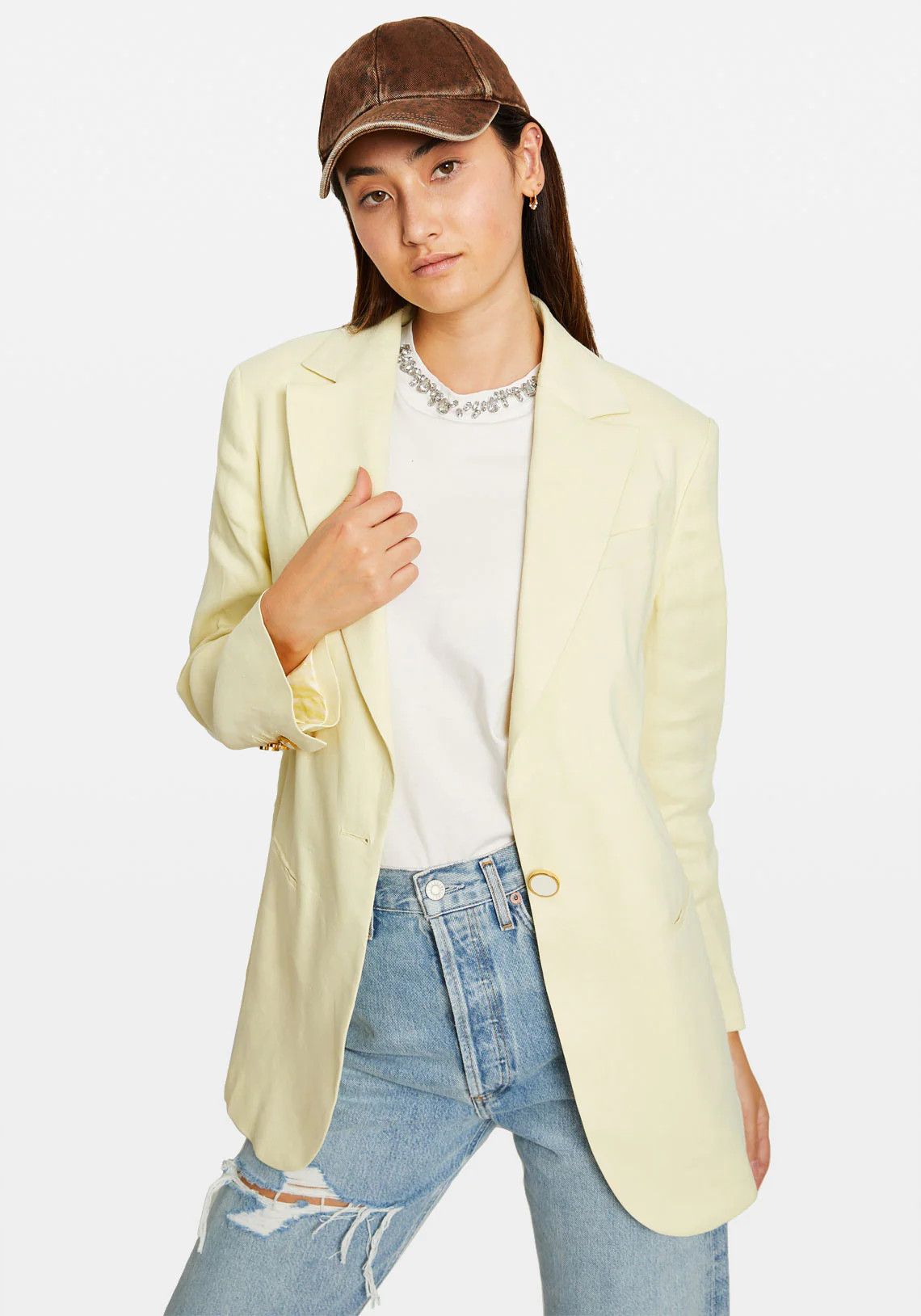 Golden Goose o1y0725 Blazer in Pastel yellow Size XS / US 0-2 / IT 36-38 - 1 Thumbnail