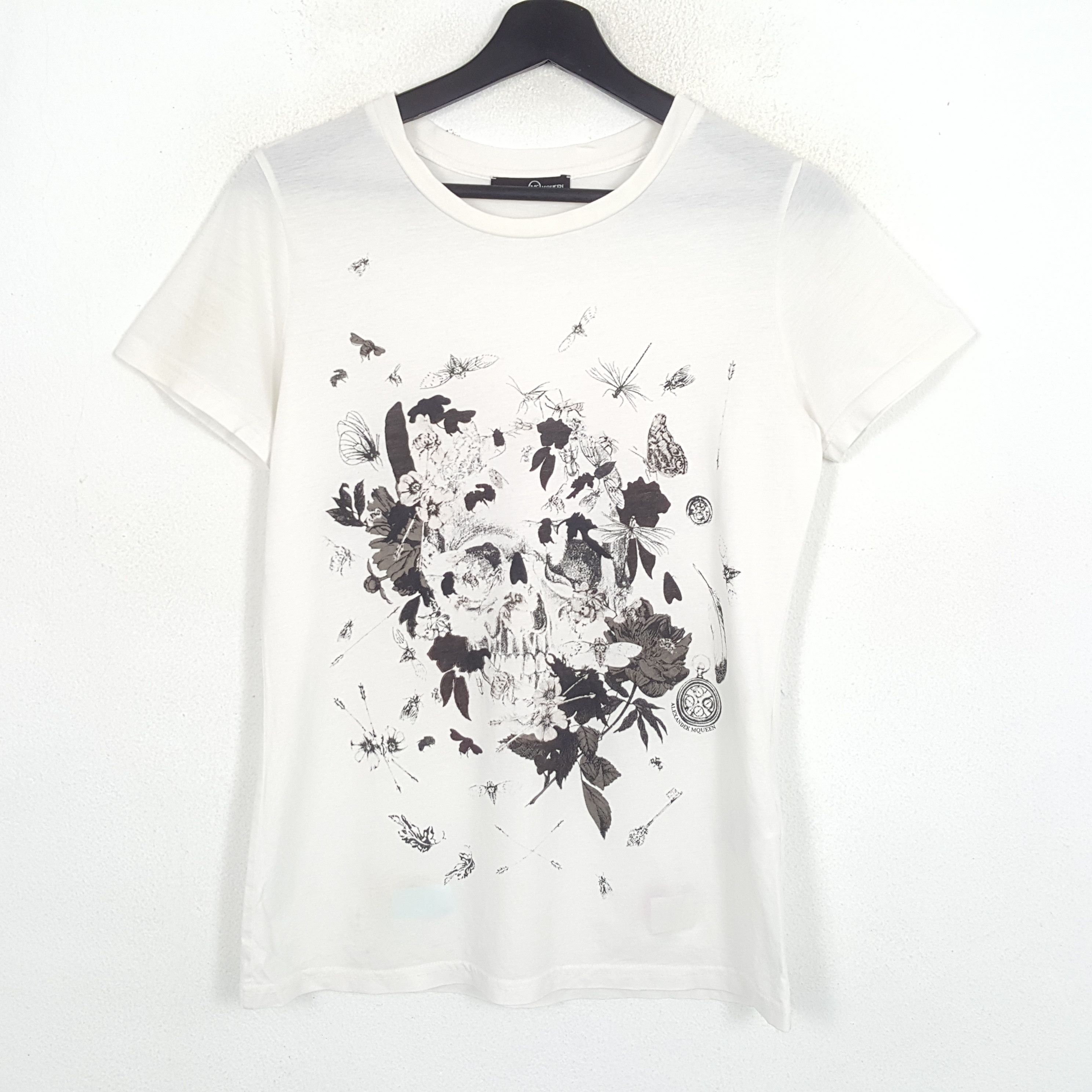 ALEXANDER MCQUEEN Flowers Art Style Design Tshirt