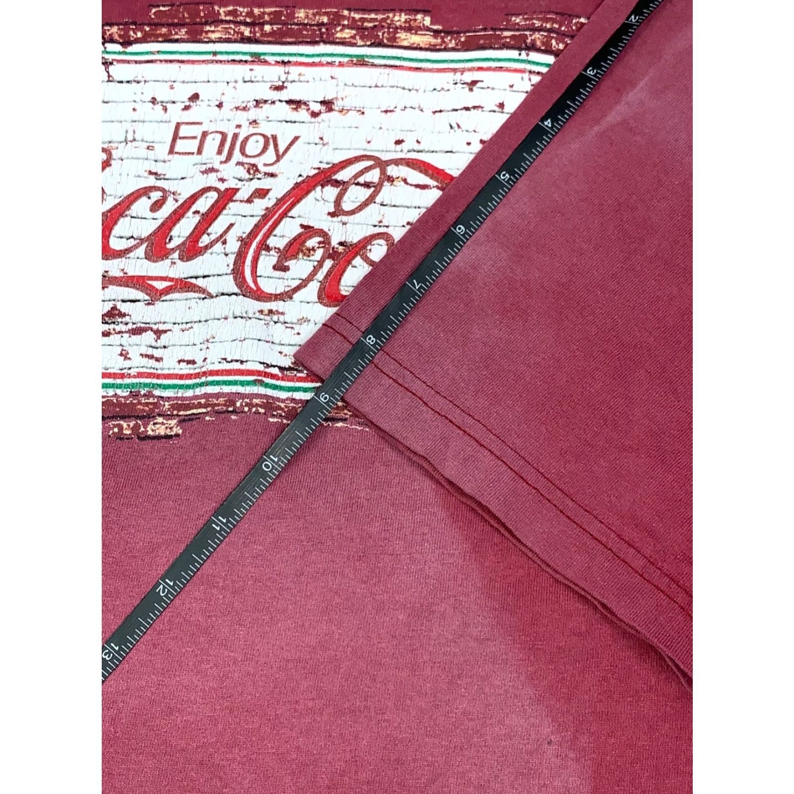 Hanes VINTAGE Coca Cola Red Logo T Shirt XL Distress Single Stitch 5237 Hanes Heavyweight Mens 90s USA Logo Crew Neck Short Sleeve Vintage Size US XL / EU 56 / 4 - 7 Thumbnail