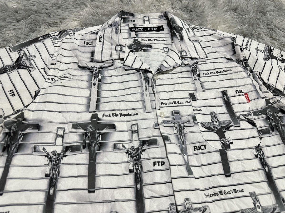 FUCT × Fuck The Population 🔥Rare Fuct x FTP Shirt Cross Button Up Size US L / EU 52-54 / 3 - 1 Thumbnail
