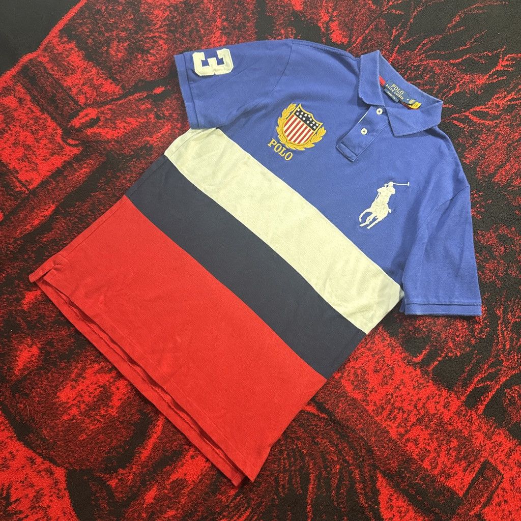 Polo Ralph Lauren Polo Ralph Lauren Big Pony USA Colorblock Polo Shirt Size US M / EU 48-50 / 2 - 1 Thumbnail