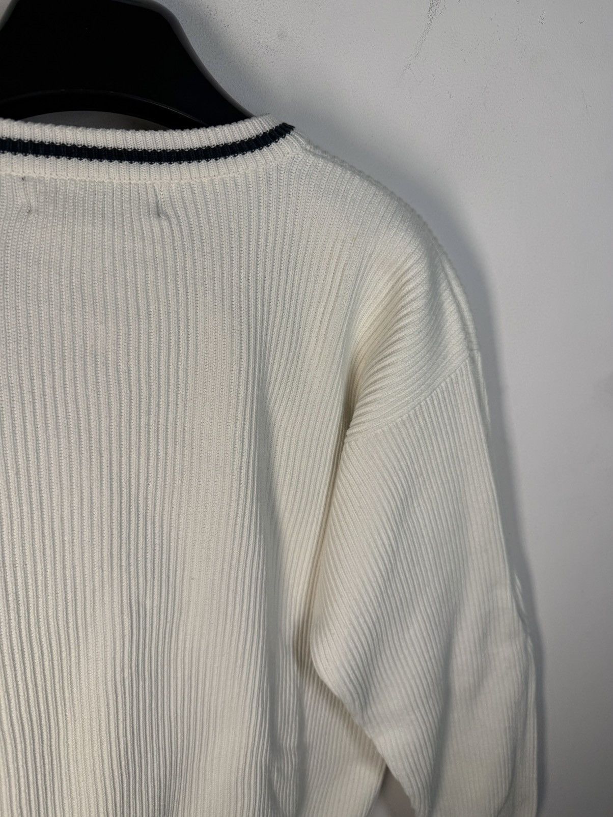 Yves Saint Laurent 90s YSL Sweater Knit White Yves Saint Laurent Vintage Size US S / EU 44-46 / 1 - 15 Thumbnail