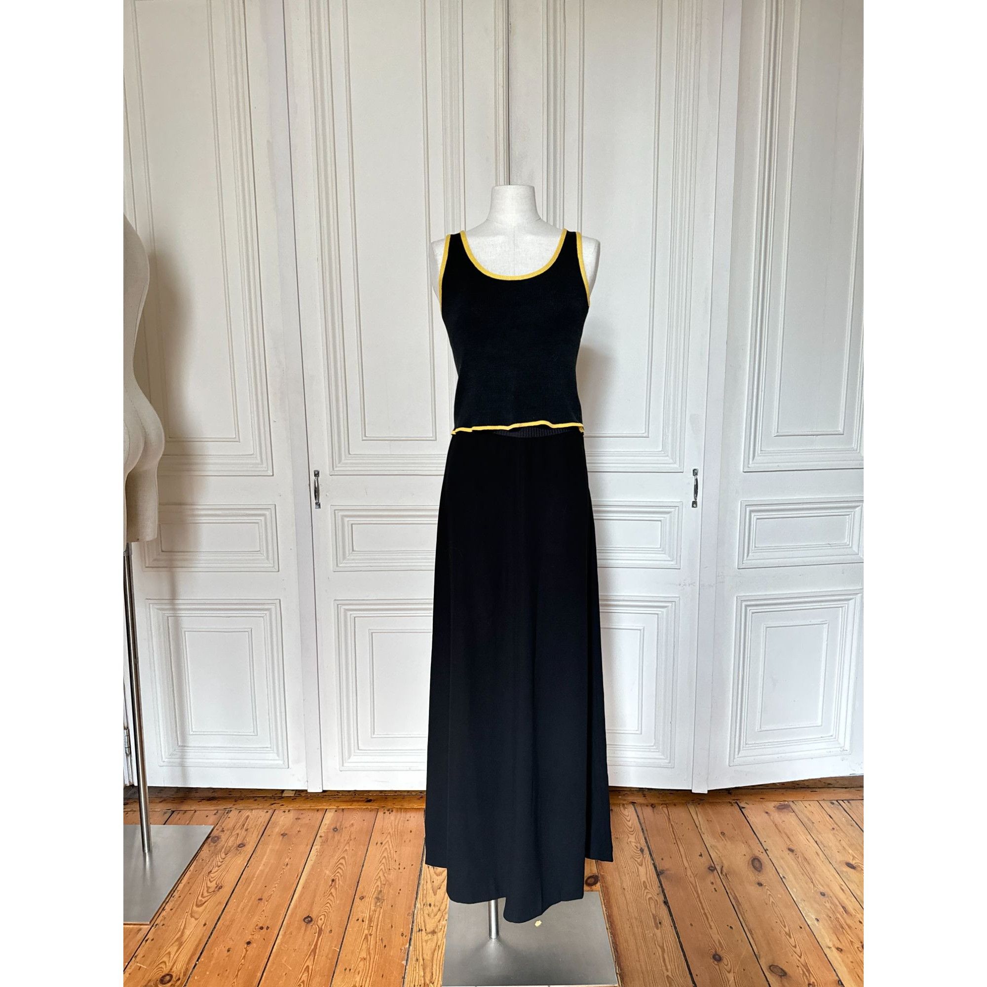 Yves Saint Laurent 1970s Black Cotton Tank Top Size S / US 4 / IT 40 - 2 Thumbnail