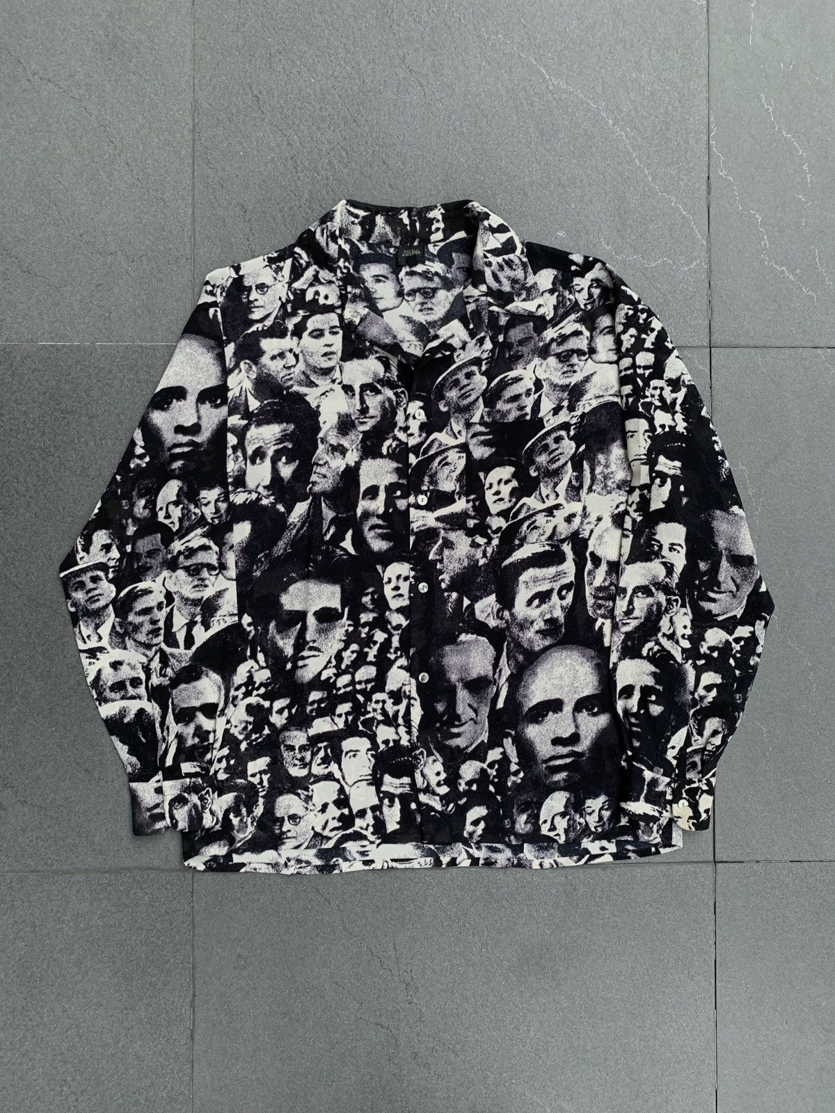 1992 Archive Faces Polyester Camp Collar Shirt