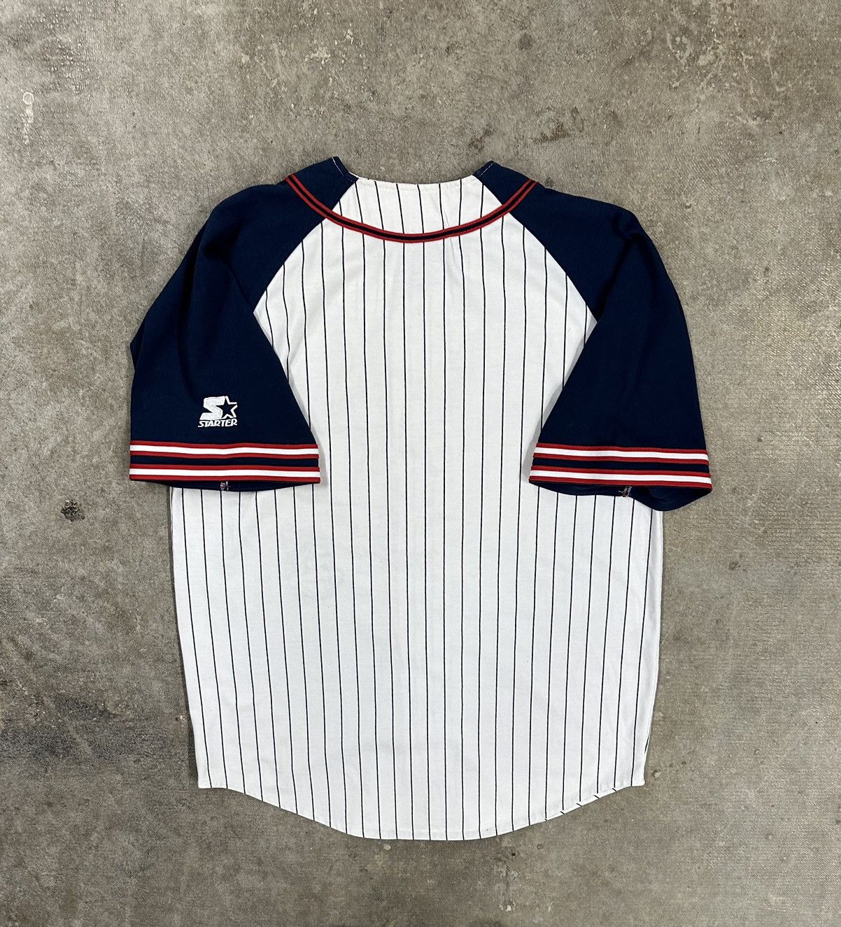 Starter Vintage 90s Starter Cleveland Indians Pinstripe MLB Jersey Size US L / EU 52-54 / 3 - 2 Thumbnail