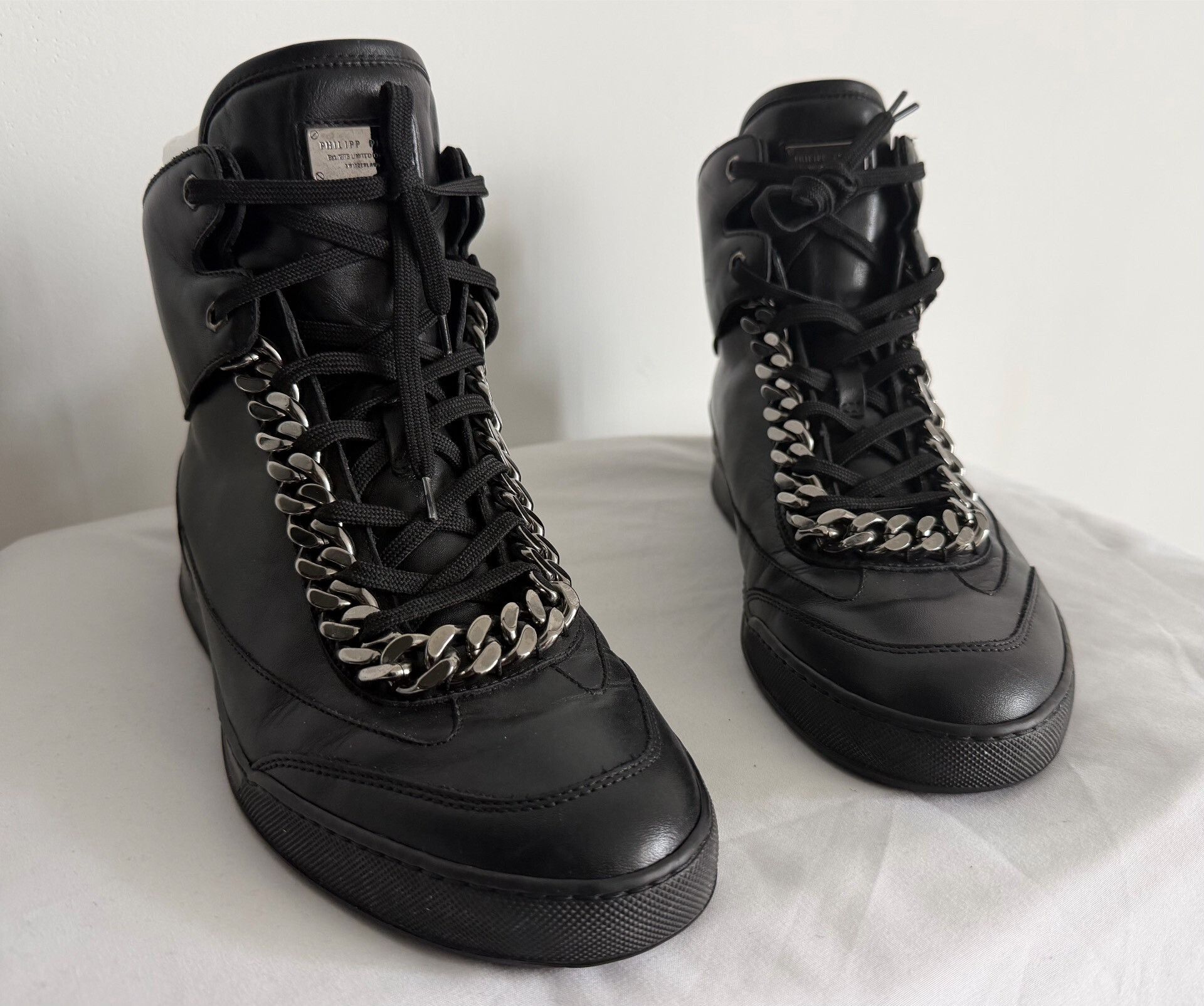 Philipp Plein Philip Plein Chain High-Top Sneakers Size US 10 / EU 43 - 1 Thumbnail