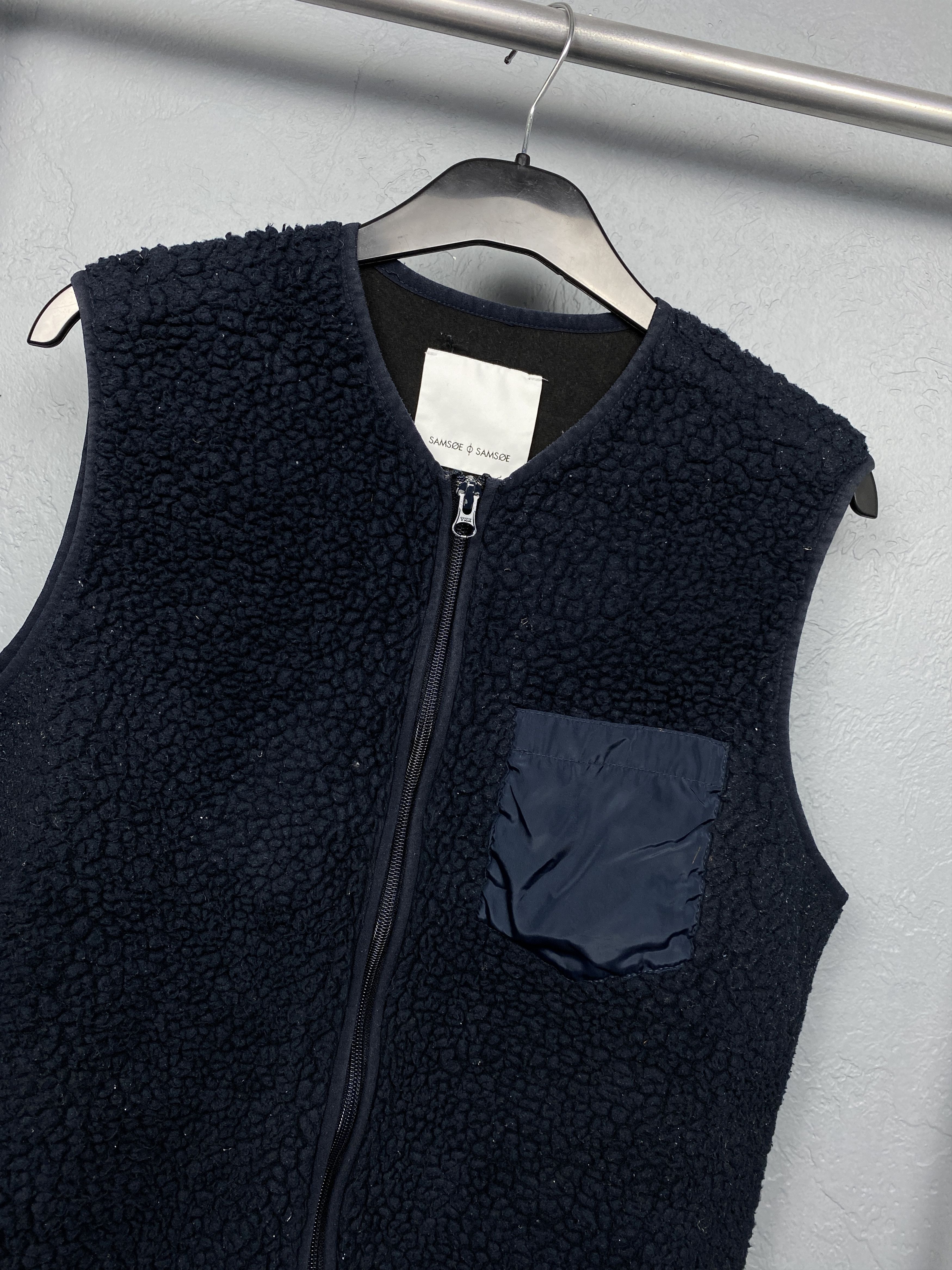 Samsoe Samsoe Samsoe & Samsoe Mens Sherpa Teddy Fleece Vest Size US S / EU 44-46 / 1 - 2 Thumbnail