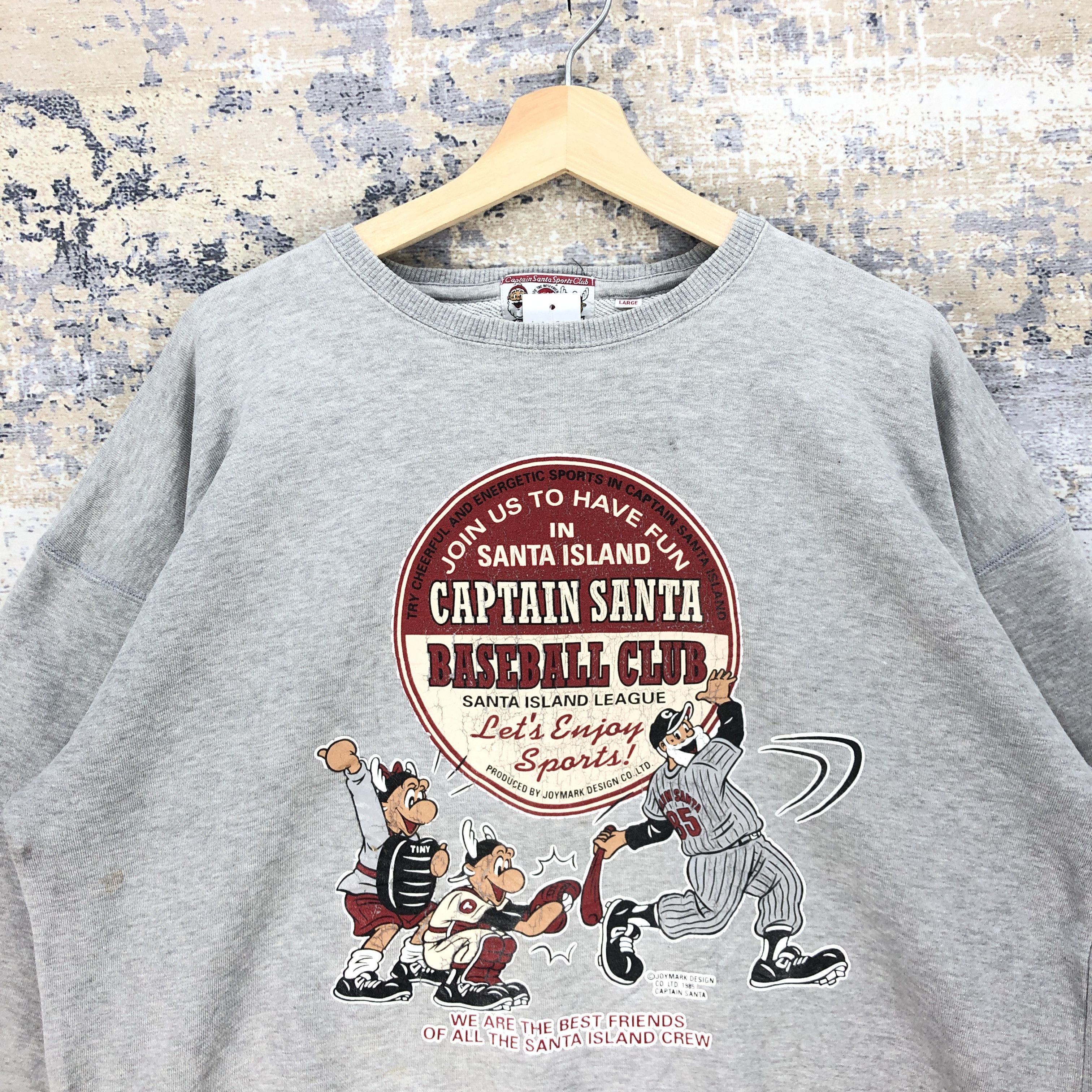 Japanese Brand × Vintage Vintage 1985 Captain Santa Sweater Baseball Club Sweatshirt Size US L / EU 52-54 / 3 - 2 Thumbnail