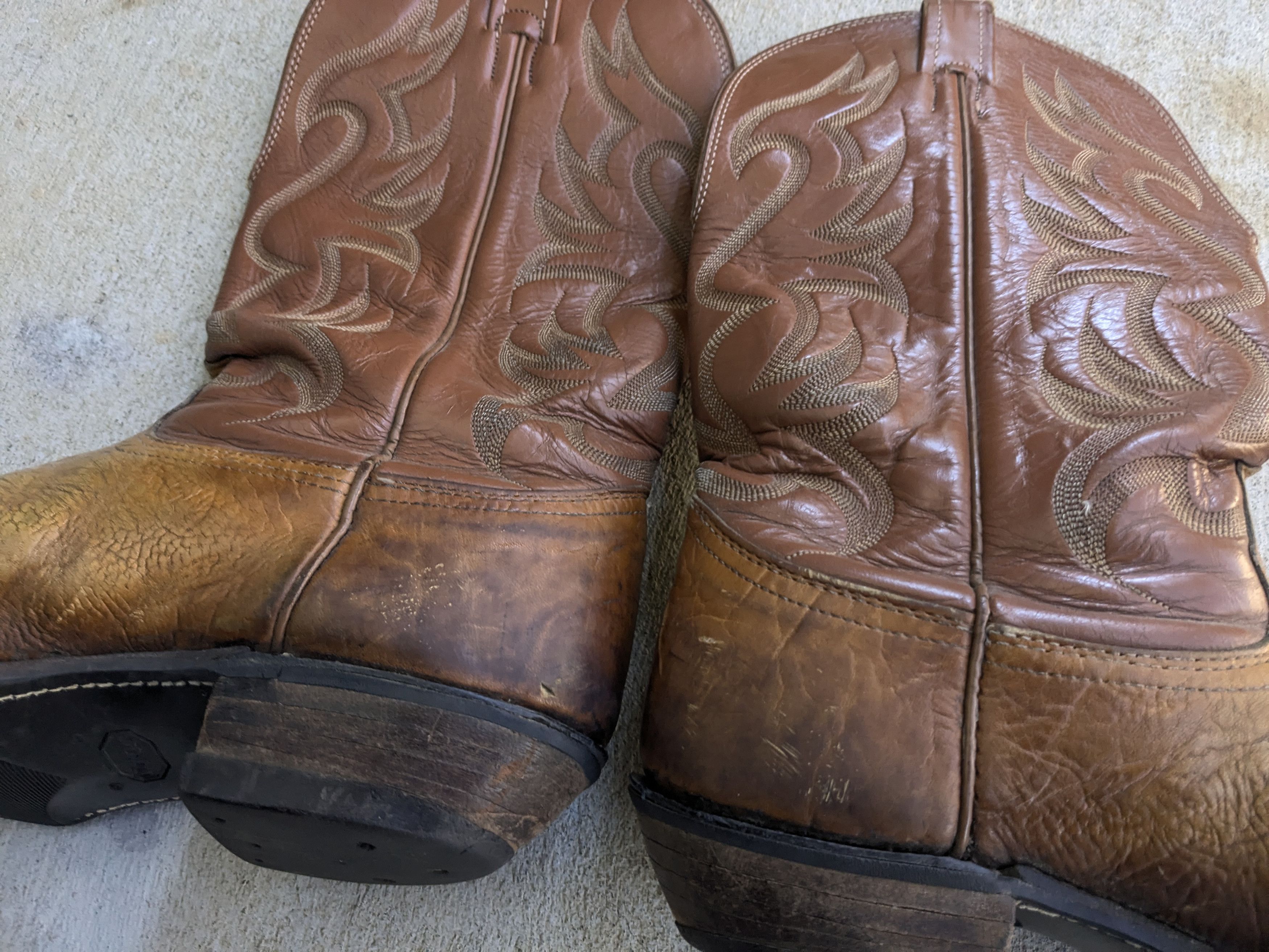 Genuine Leather Nocona Cowboy Boots Brown Leather 12 D Leather USA Size US 12 / EU 45 - 11 Thumbnail