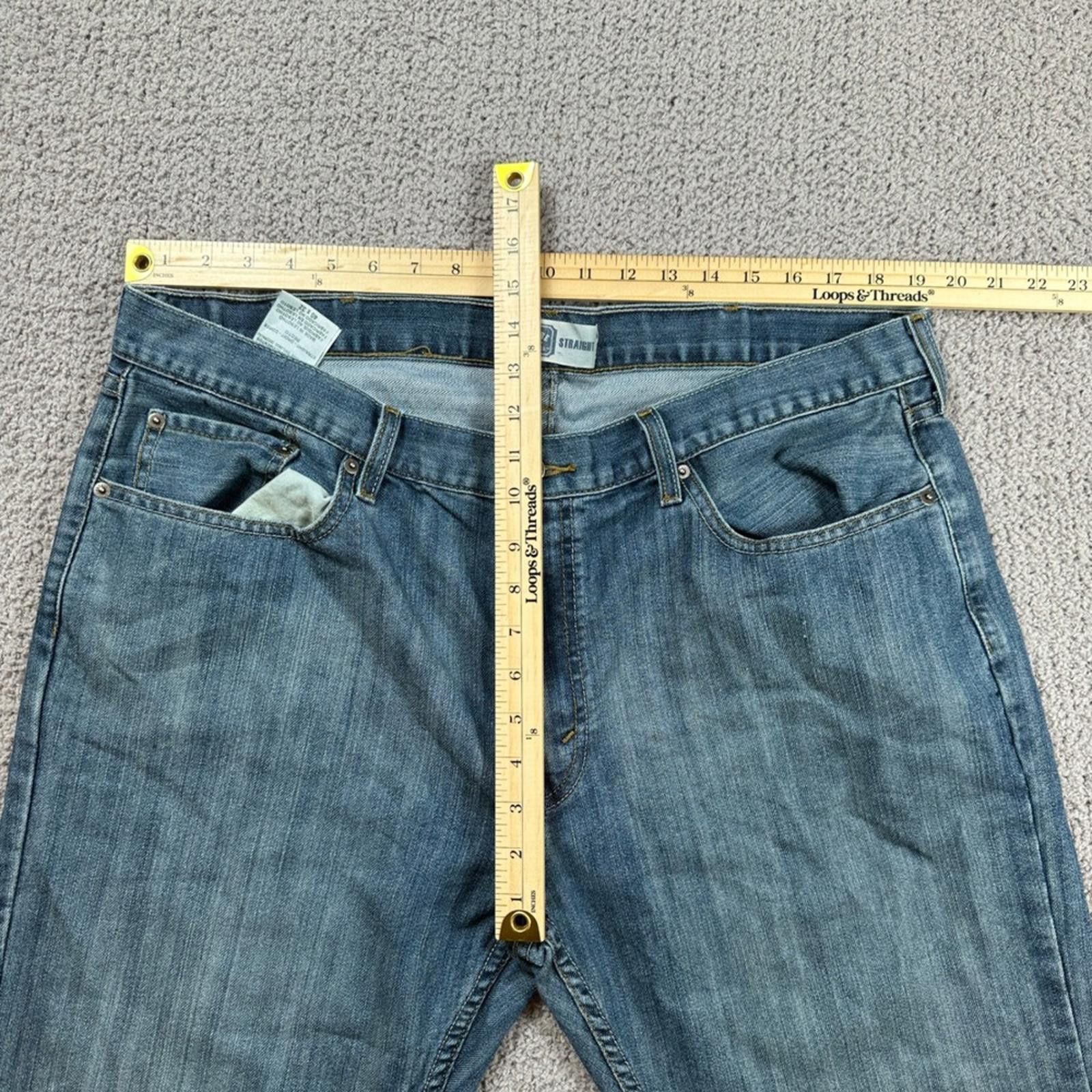 Levi's Levis Signature Straight Leg Jeans Men 40x32 Blue Denim Size US 40 / EU 56 - 4 Thumbnail