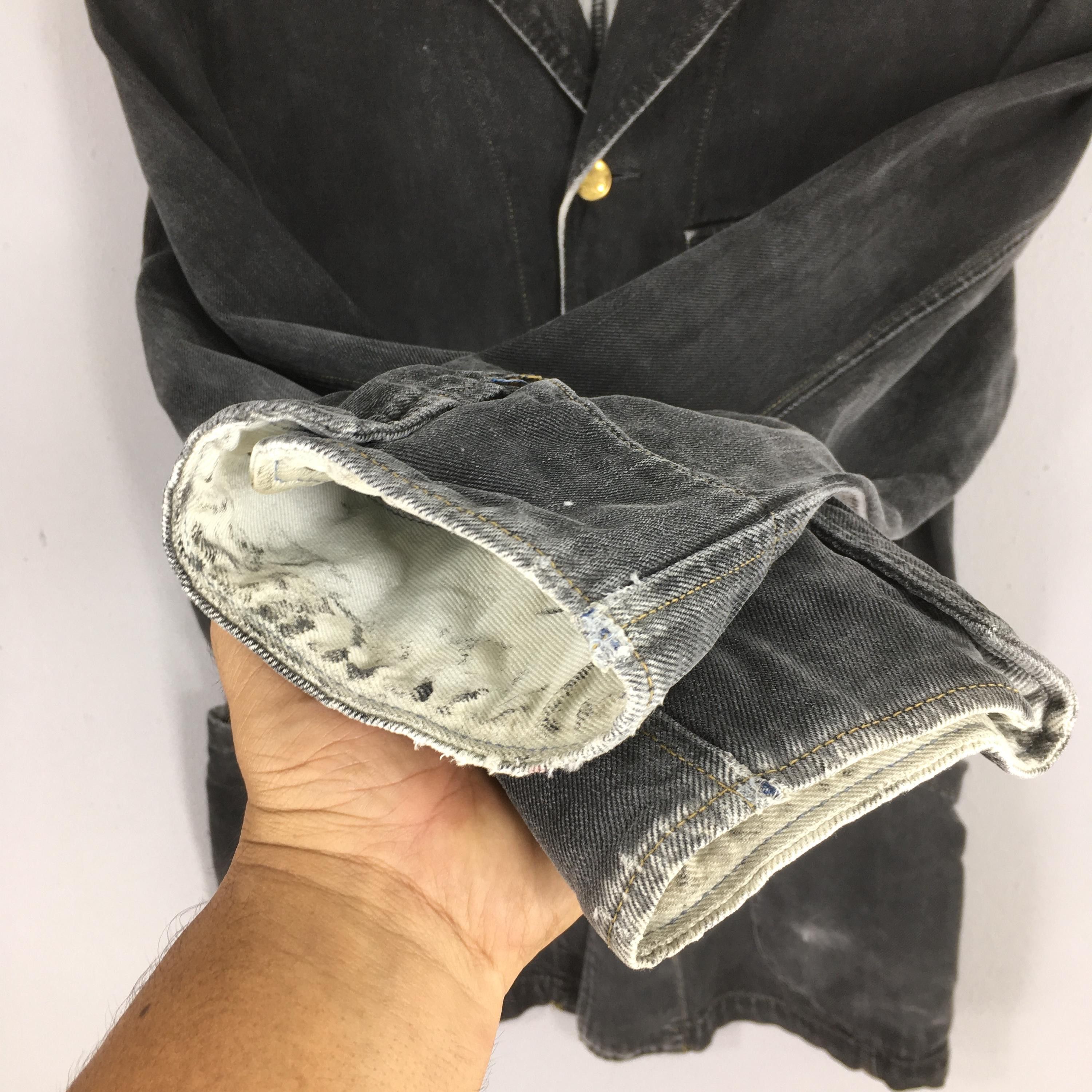 Levi's Vintage 90s Levi's Redloop Jeans Black Denim Jacket Medium Size US M / EU 48-50 / 2 - 4 Thumbnail