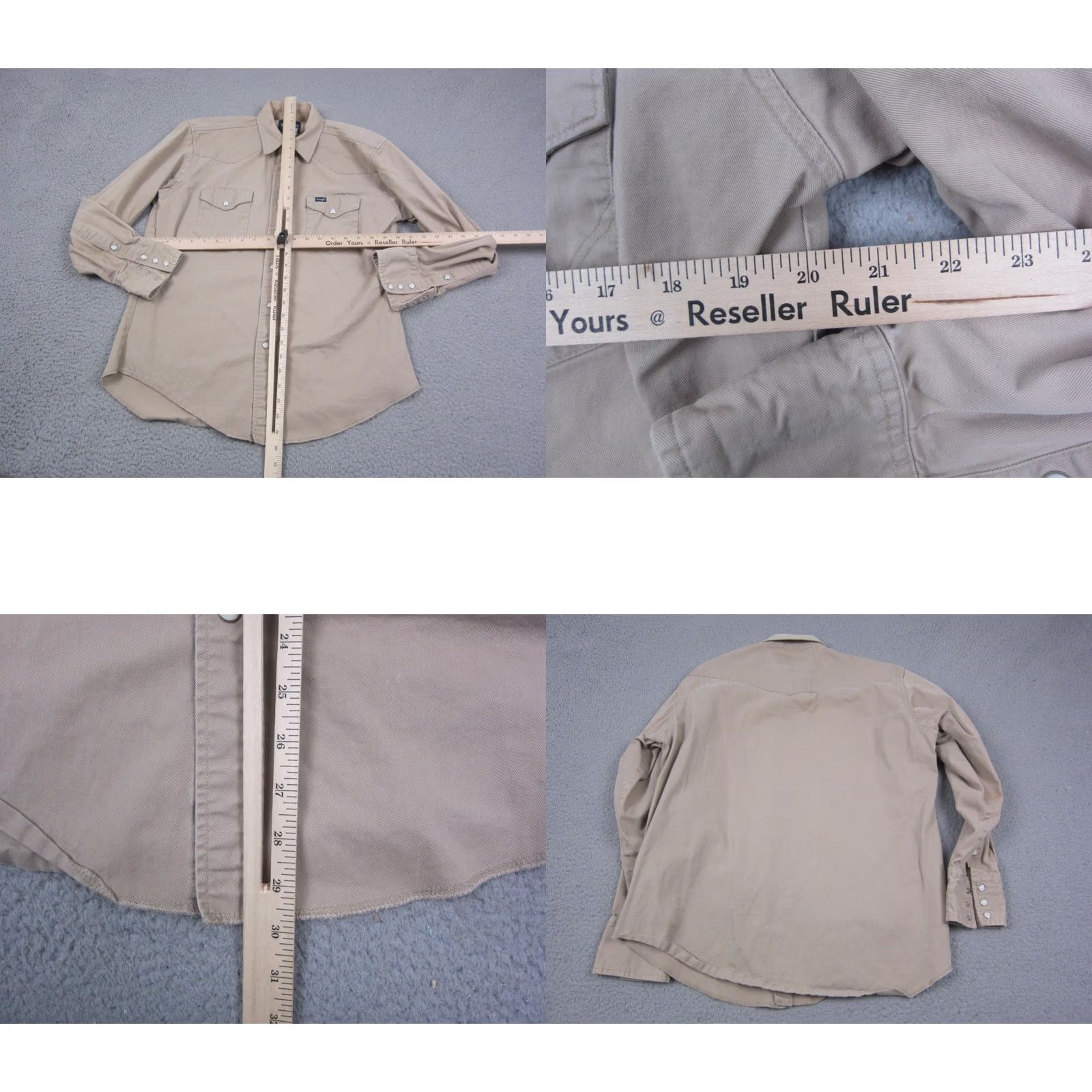 Wrangler VINTAGE Wrangler Shirt Womens L Brown Pearl Snap Western Cowboy Rodeo Canvas Size L / US 10 / IT 46 - 8 Thumbnail