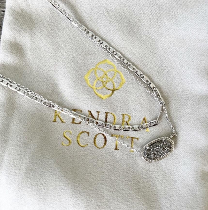 Kendra Scott Kendra Scott Elisa Multi Strand Necklace Platinum Drusy Size ONE SIZE - 1 Thumbnail