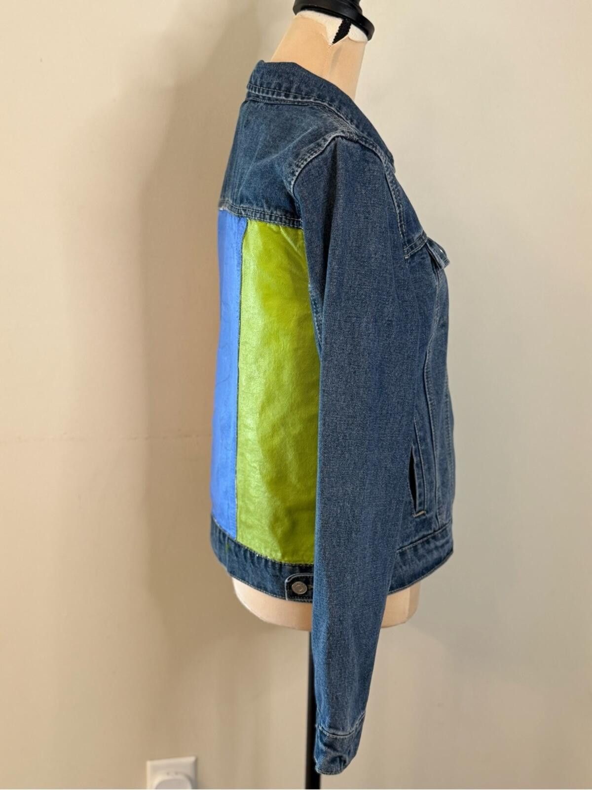 Other Refuge painted color block denim jeans jacket SZ LG Size L / US 10 / IT 46 - 5 Thumbnail