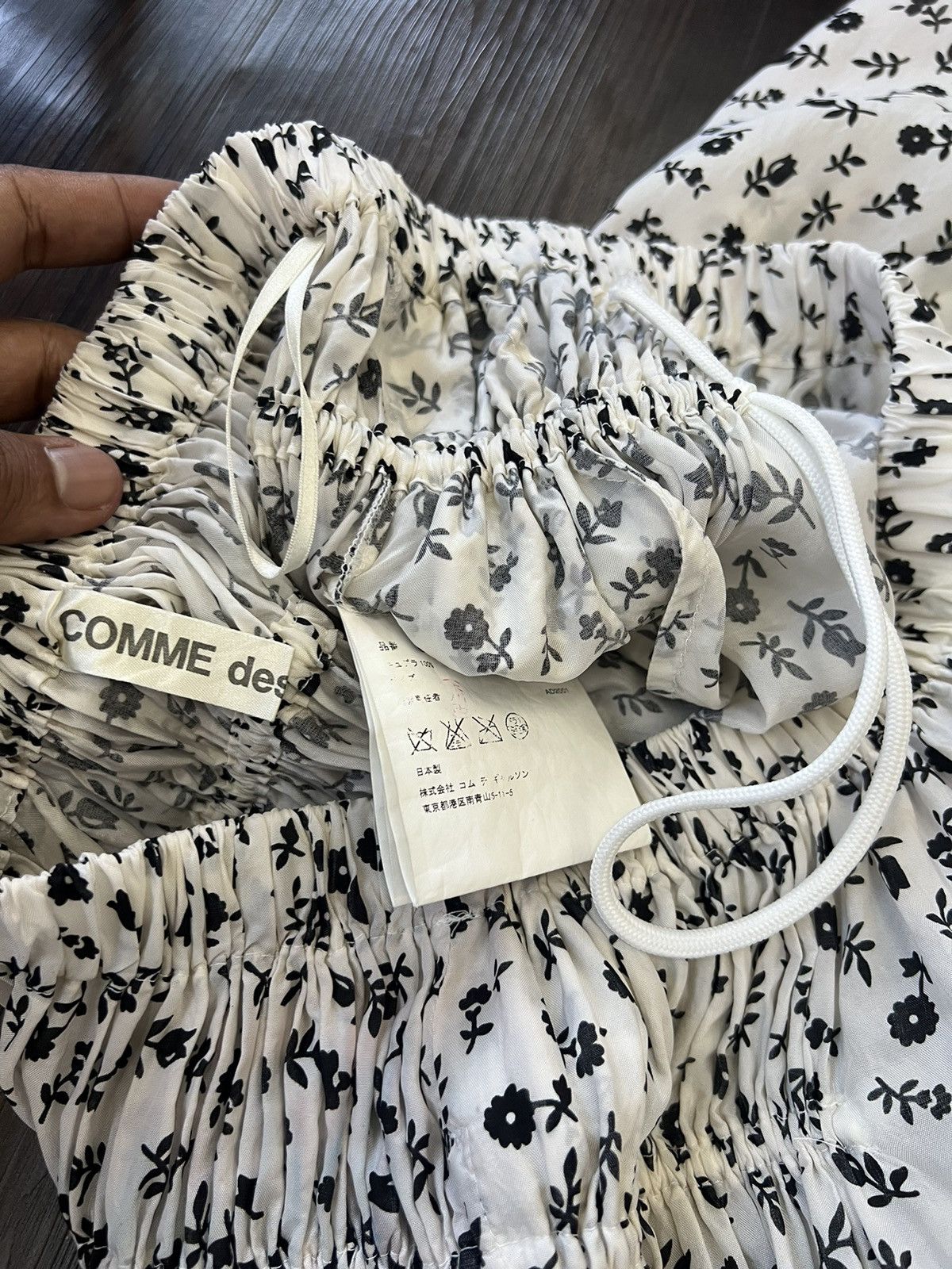Comme des Garcons 🔥 Vintage Comme Des Garçons SS01/02 Harajuku Midi Skirt Size 33" - 7 Thumbnail